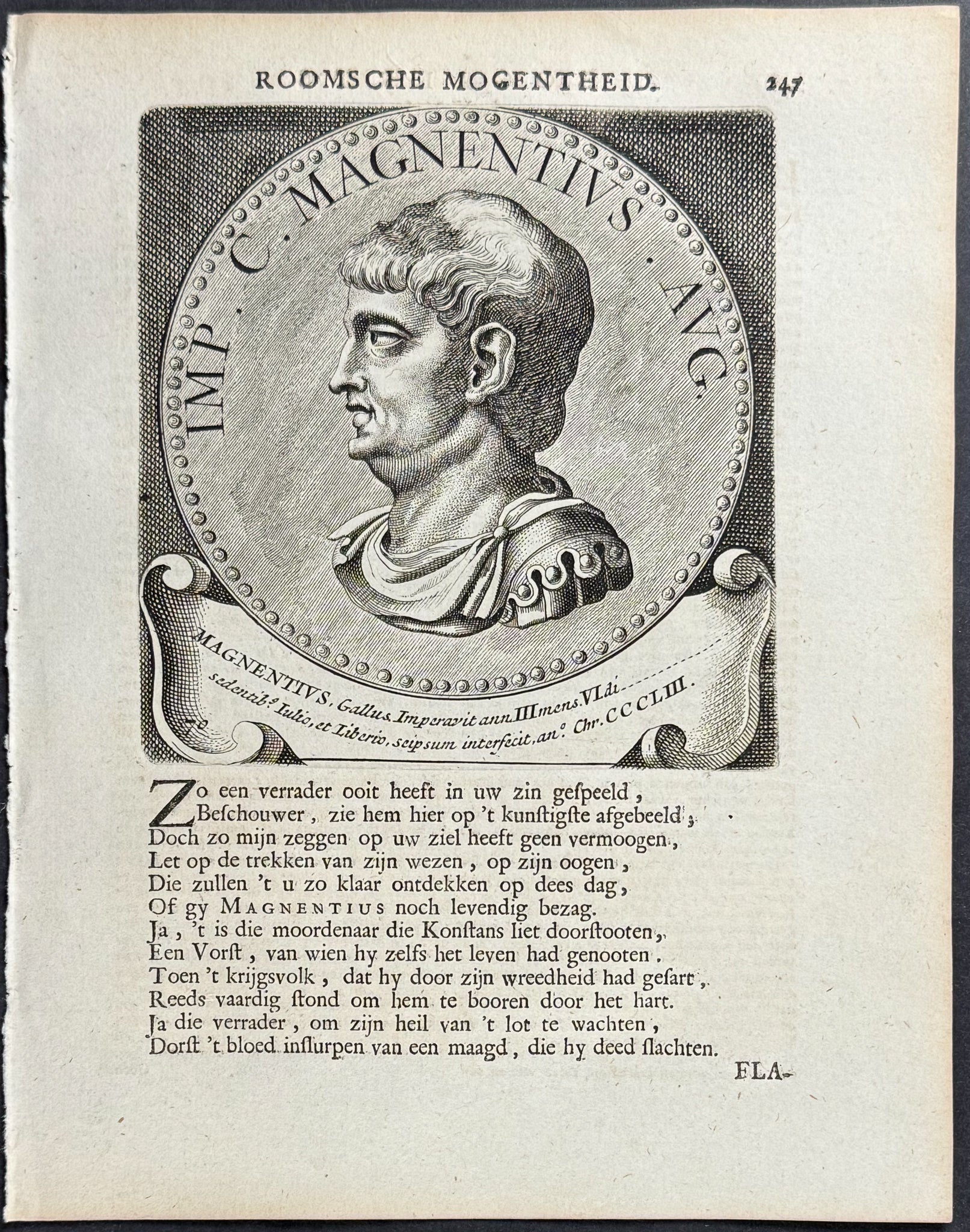 Portrait of Roman Caesar or Emperor: Magnentius