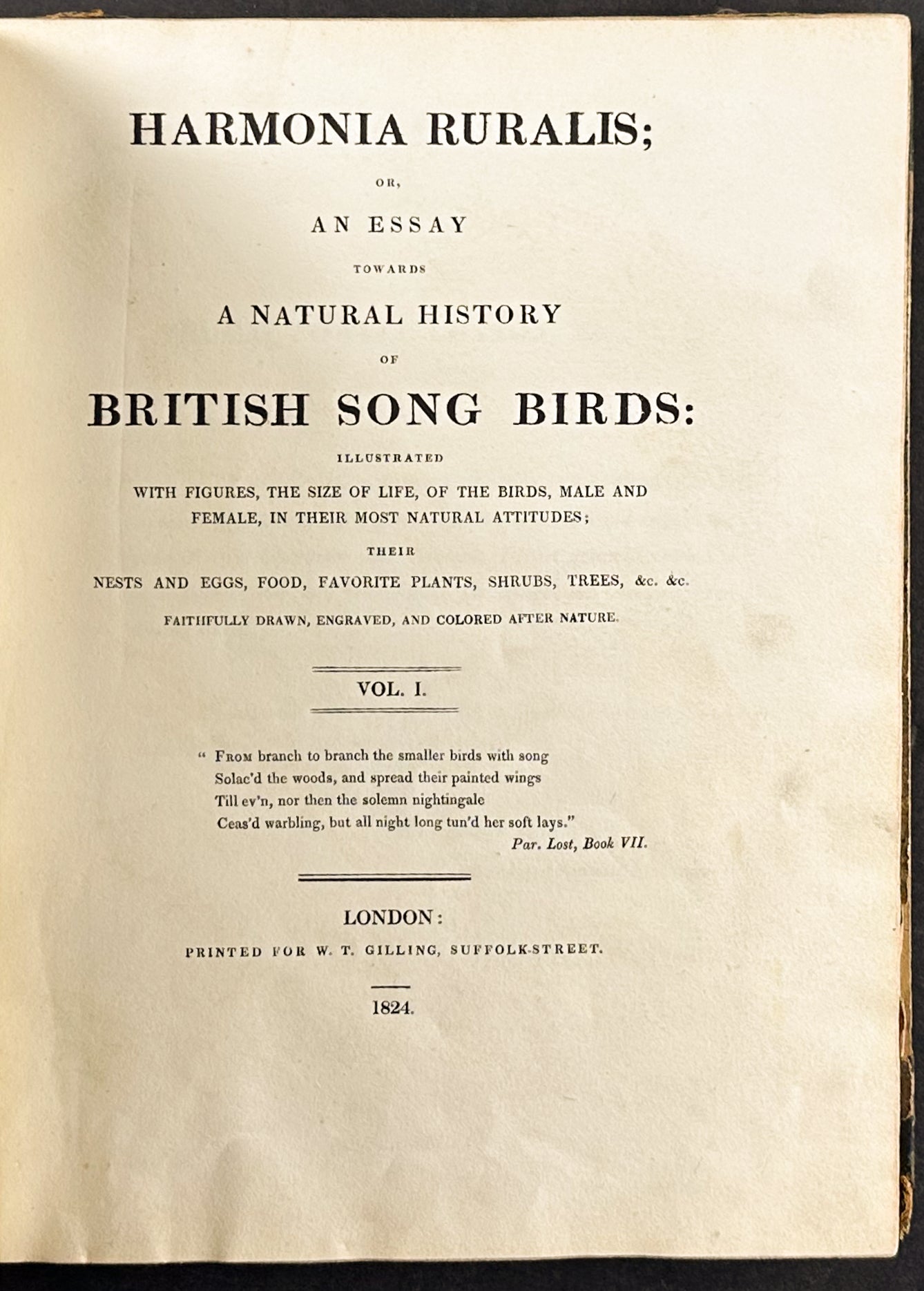 Harmonia Ruralis or British Song Birds