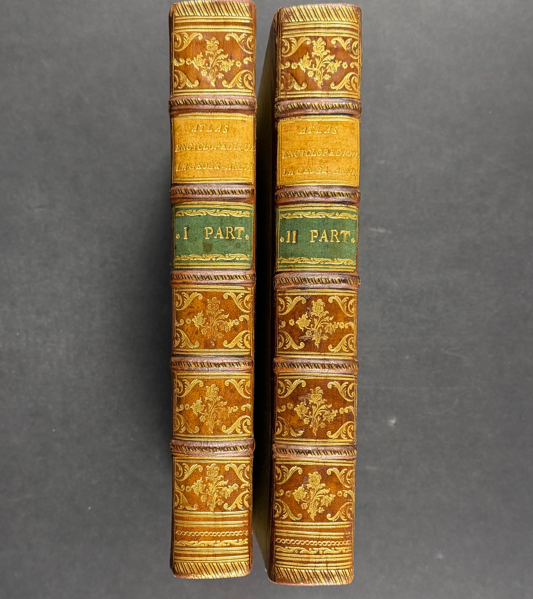 Bonne & Desmarest's Atlas Encyclopedique - Two Volumes with 140 Engraved Maps & 2 Frontispieces
