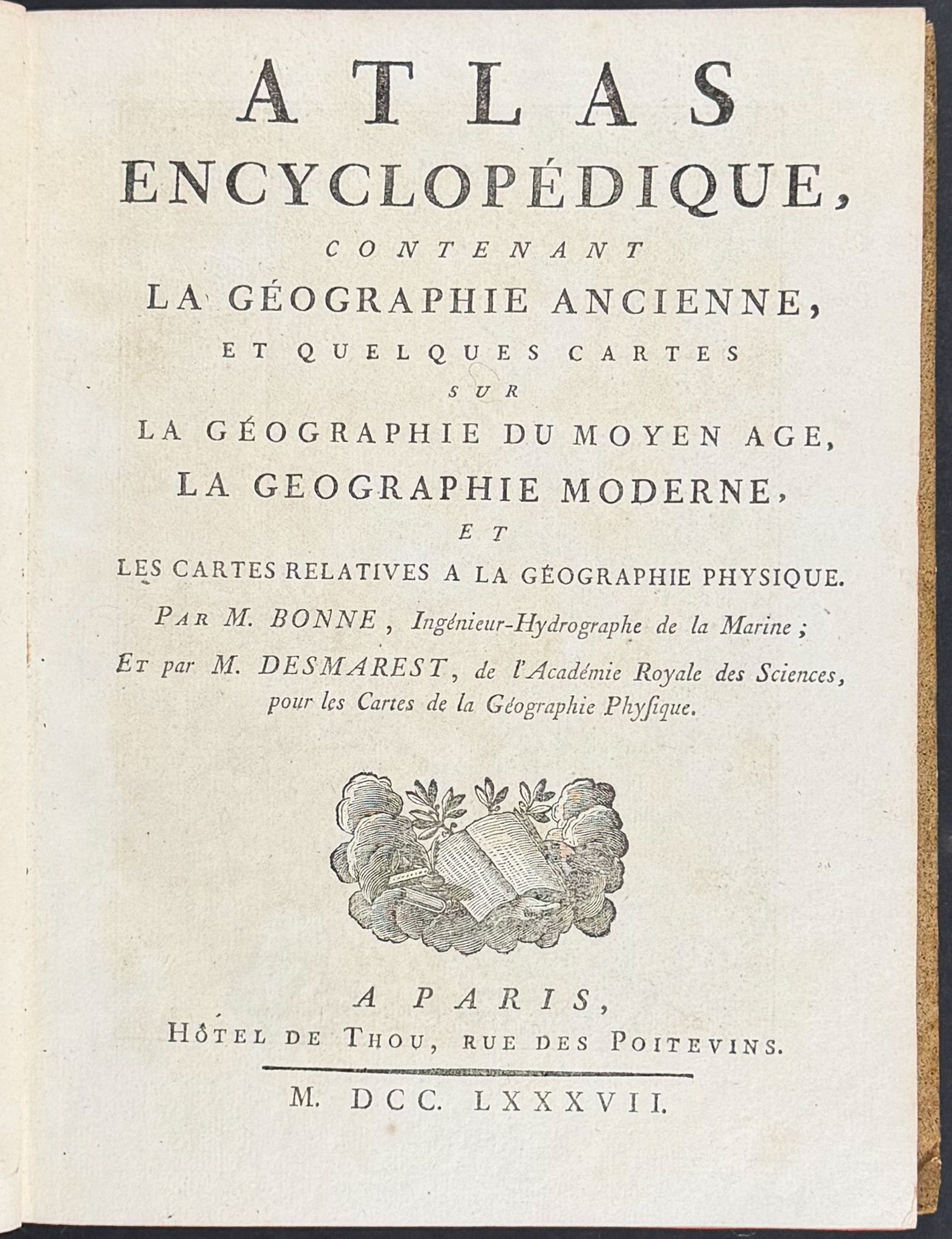 Bonne & Desmarest's Atlas Encyclopedique - Two Volumes with 140 Engraved Maps & 2 Frontispieces