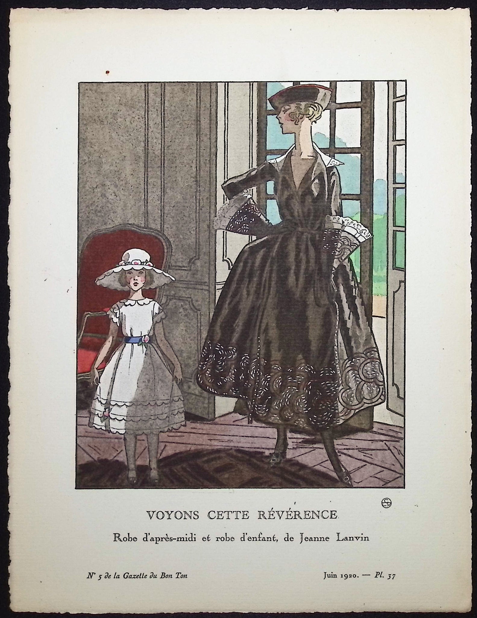 Voyons Cette Reverence - Robe d'apres-midi et robe d'enfant de Jeanne Lanvin