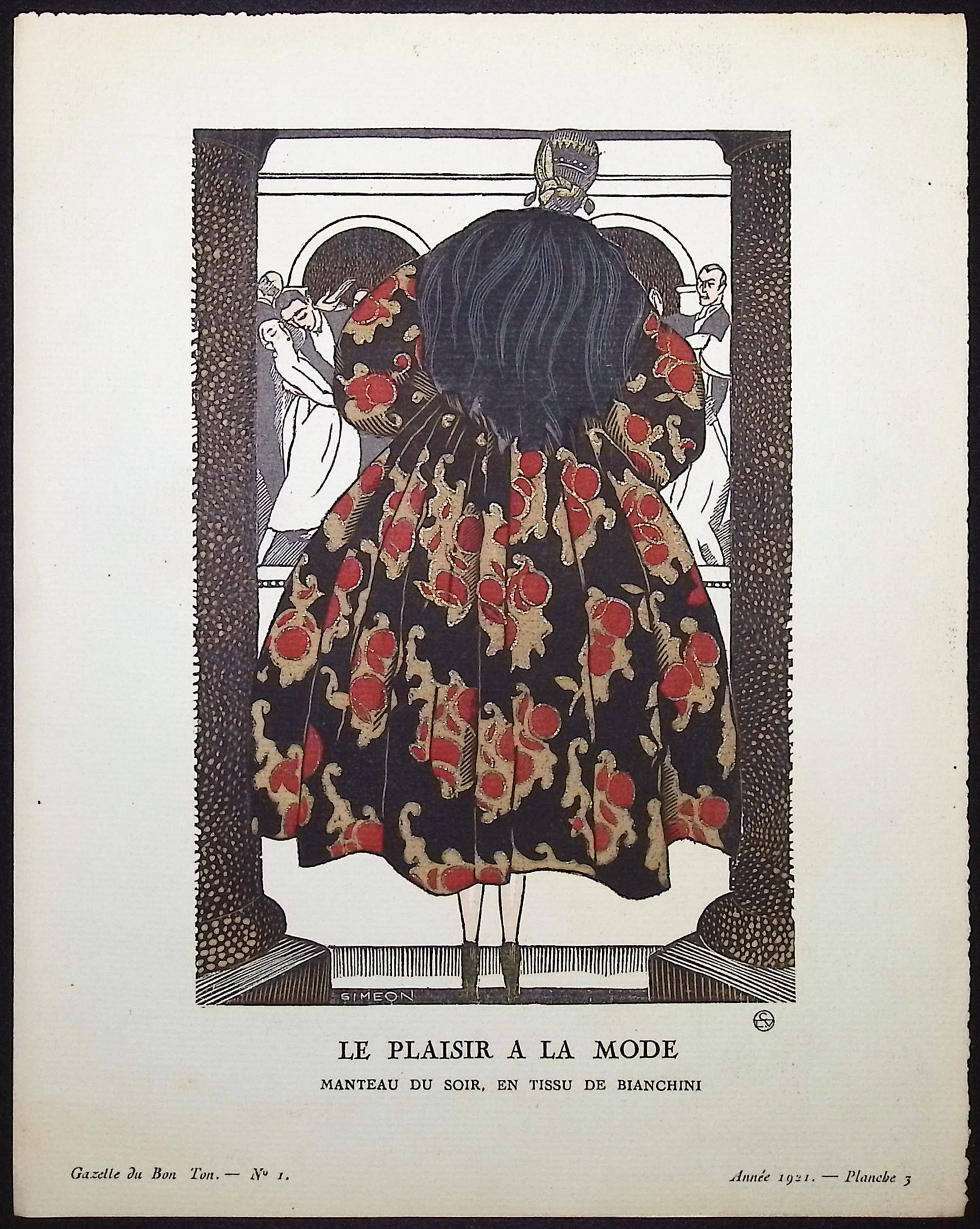 La Plaisir a la Mode - Manteau du soir en tissu de Bianchini