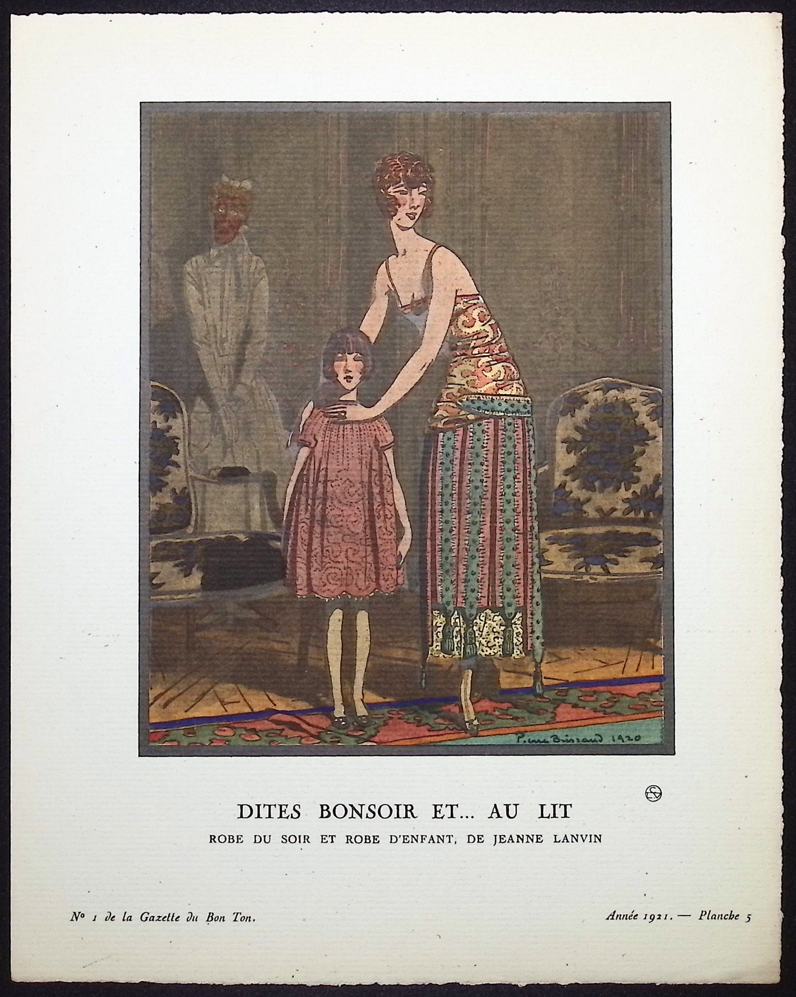 Dites Bonsoir et… Au Lit - Robe du soir et robe d'enfant de Jeanne Lanvin