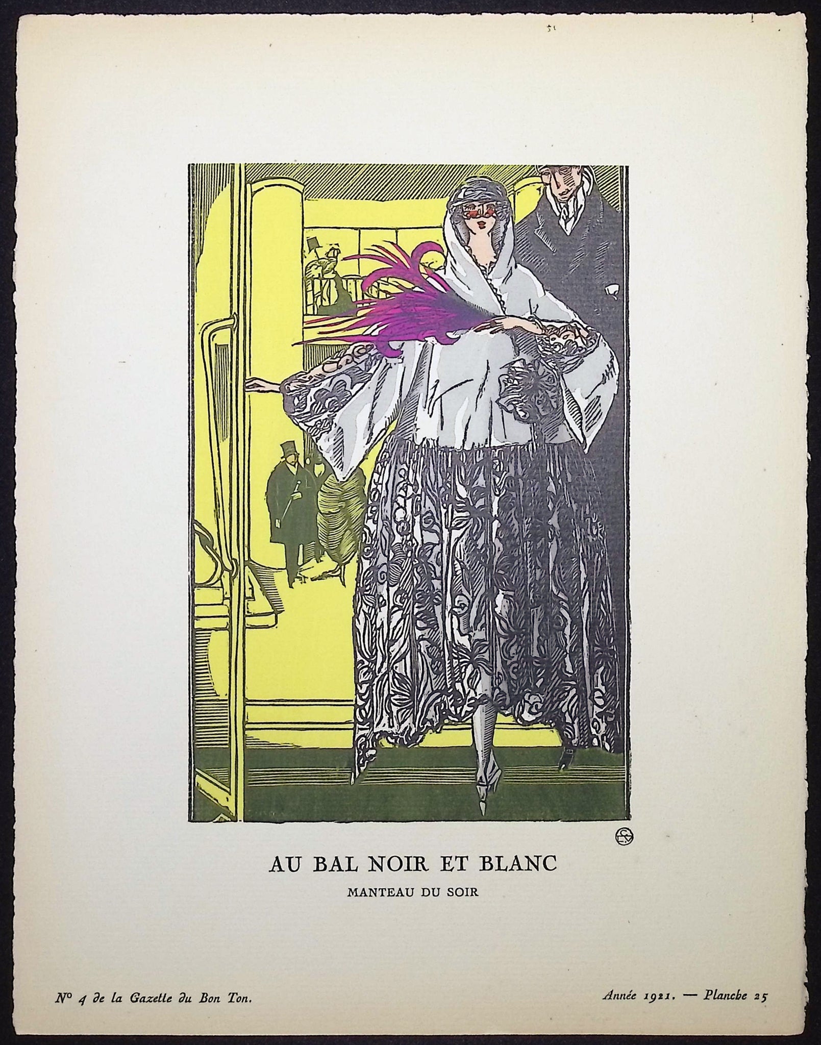 Au Bal Noir et Blanc - Manteau du soir