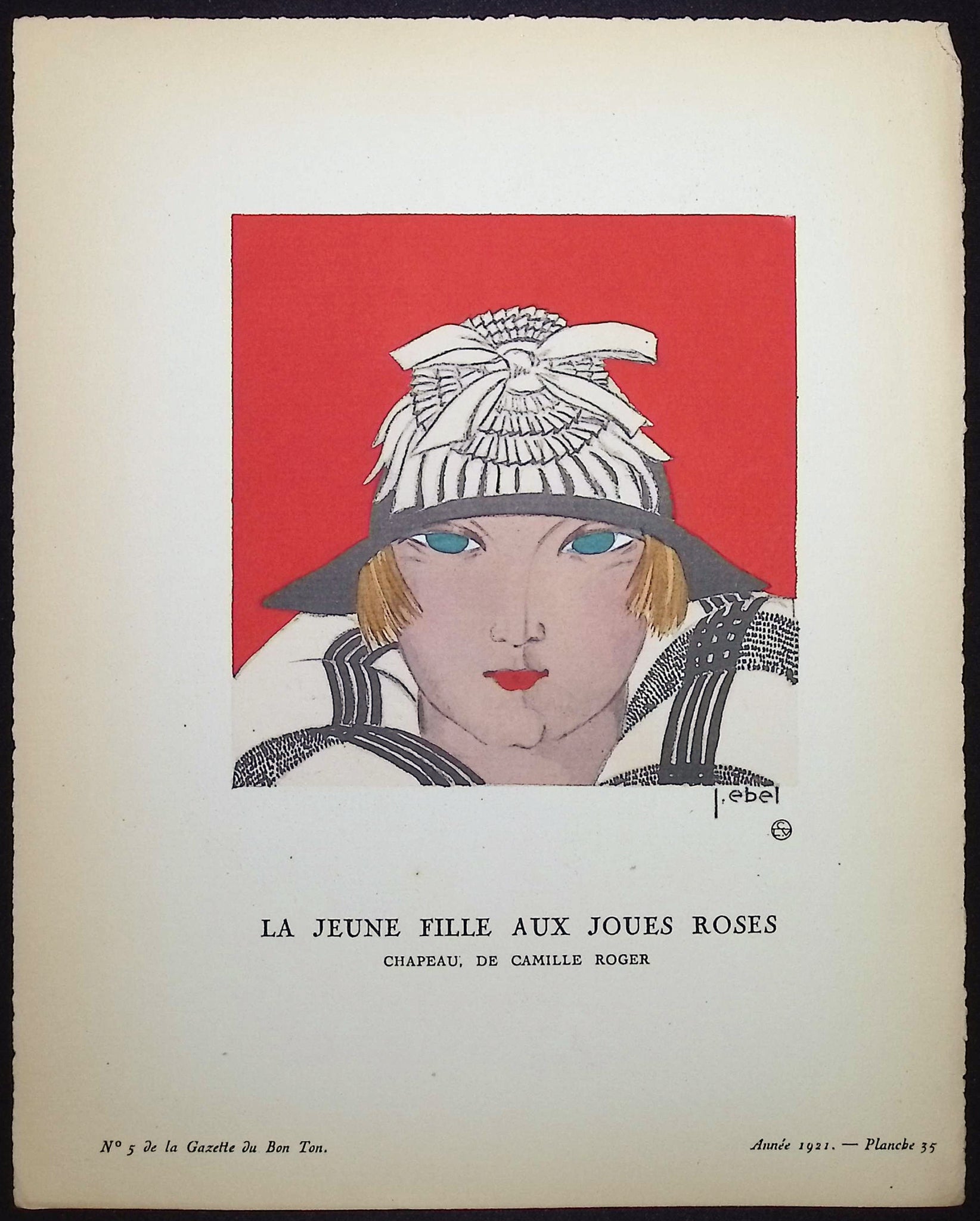 La Jeune Fille aux Joues Roses - Chapeau de Camille Roger