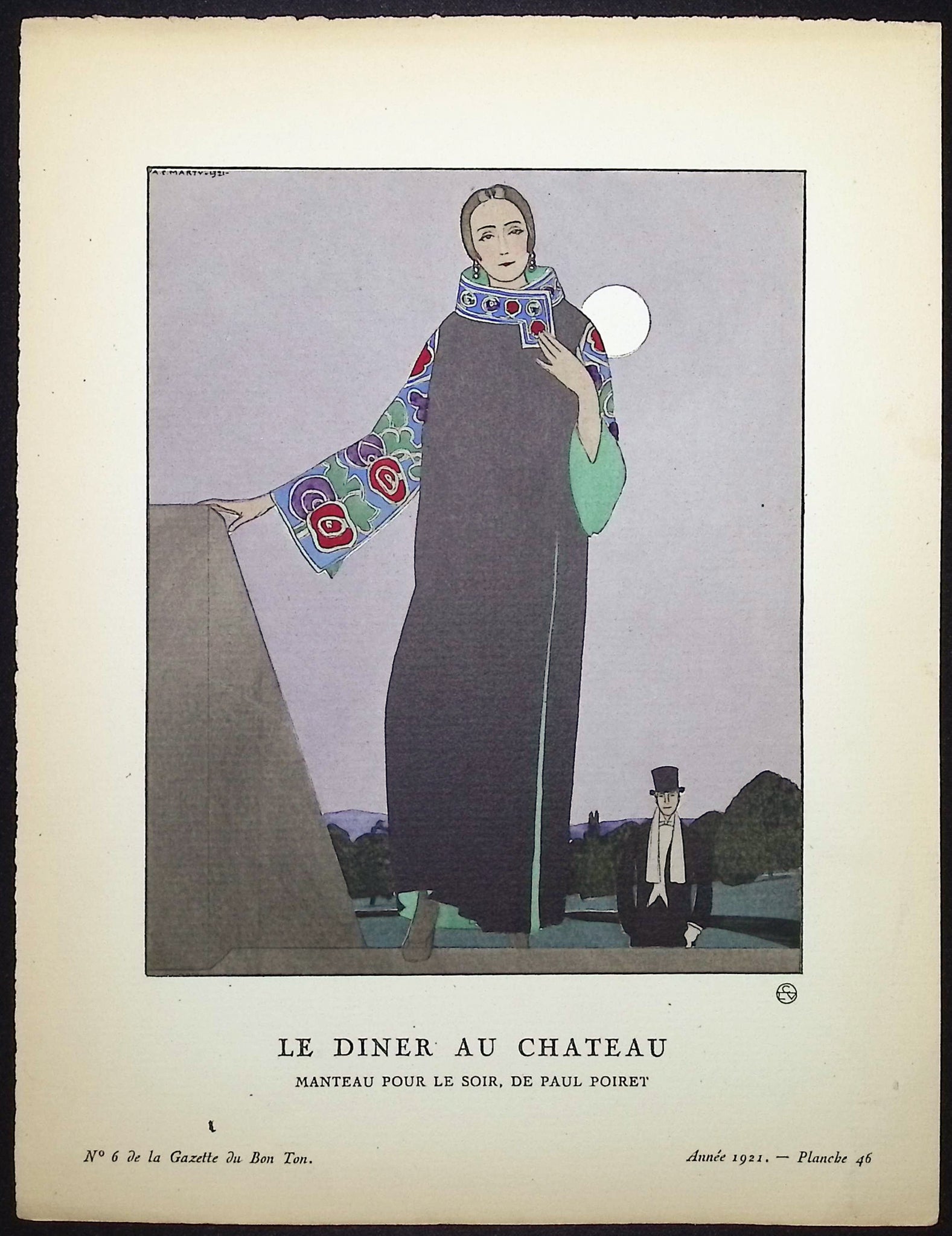 Le Diner au Chateau - Manteau pour le soir de Paul Poiret