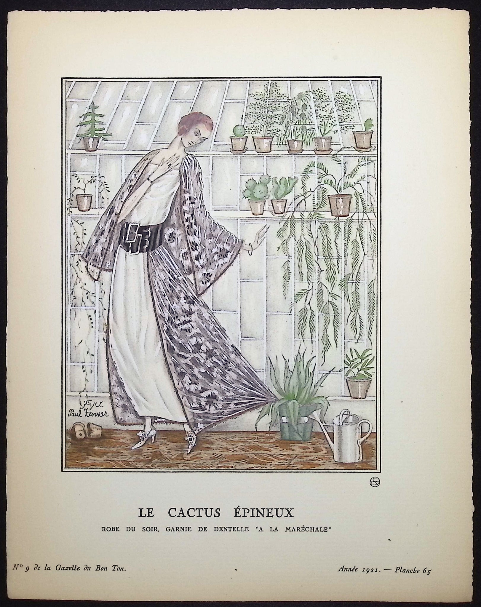 Le Cactus Epineux - Robe du soir, garnie de dentelle "a la marechale"