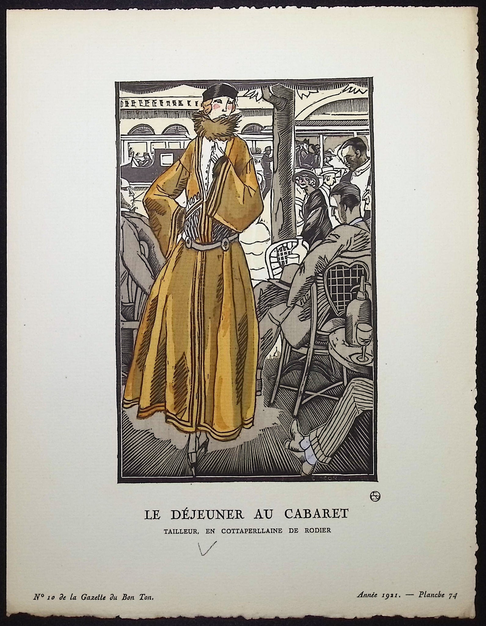 Le Dejeuner au Cabaret - Tailleur en cottaperllaine de rodier