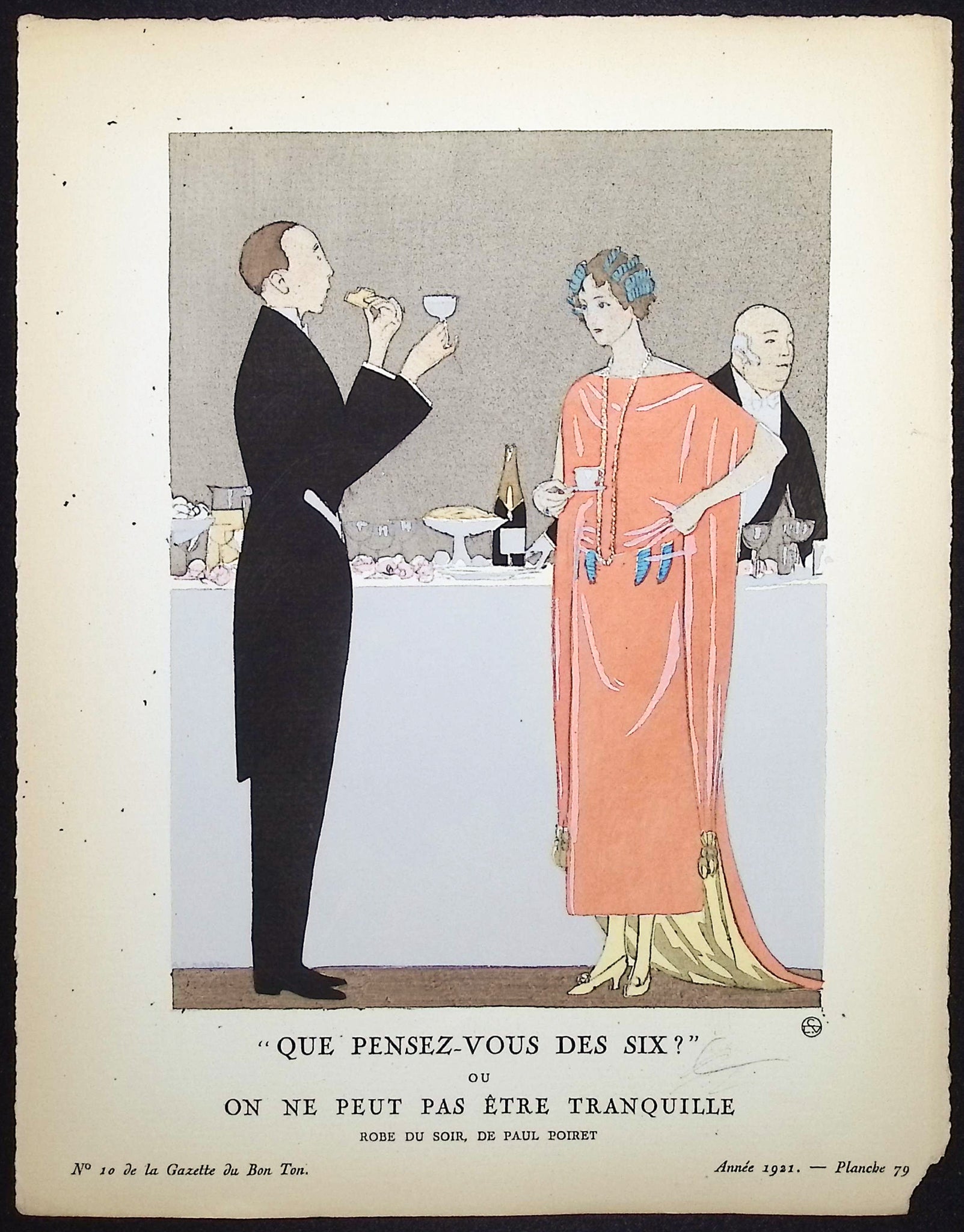 Que Pensez-Vous des Six? ou On ne veut pas etre tranquille - Robe du soir de Paul Poiret