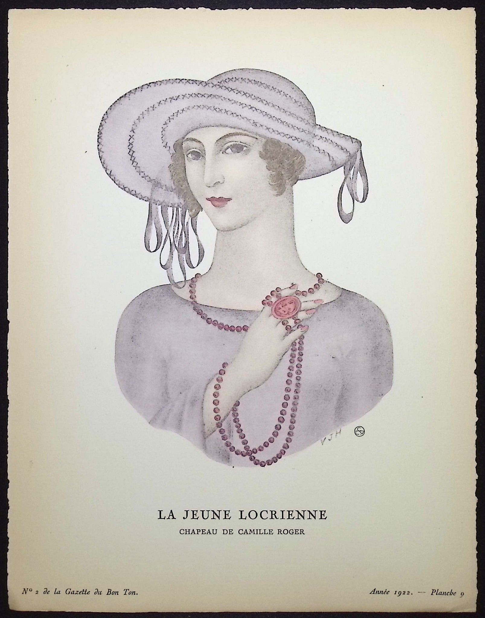 La Jeune Locrienne - Chapeau de Camille Roger