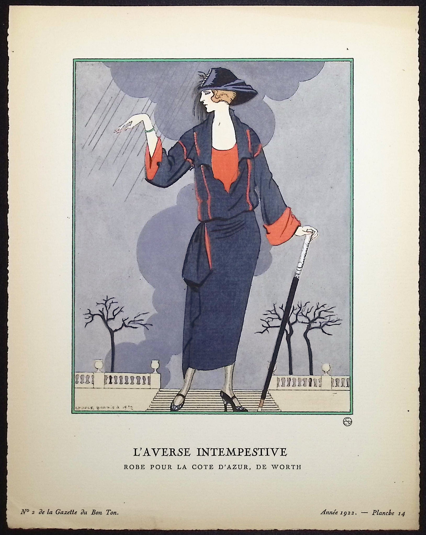 L'Averse Intempestive - Robe pour la Cote d'Azur, de Worth