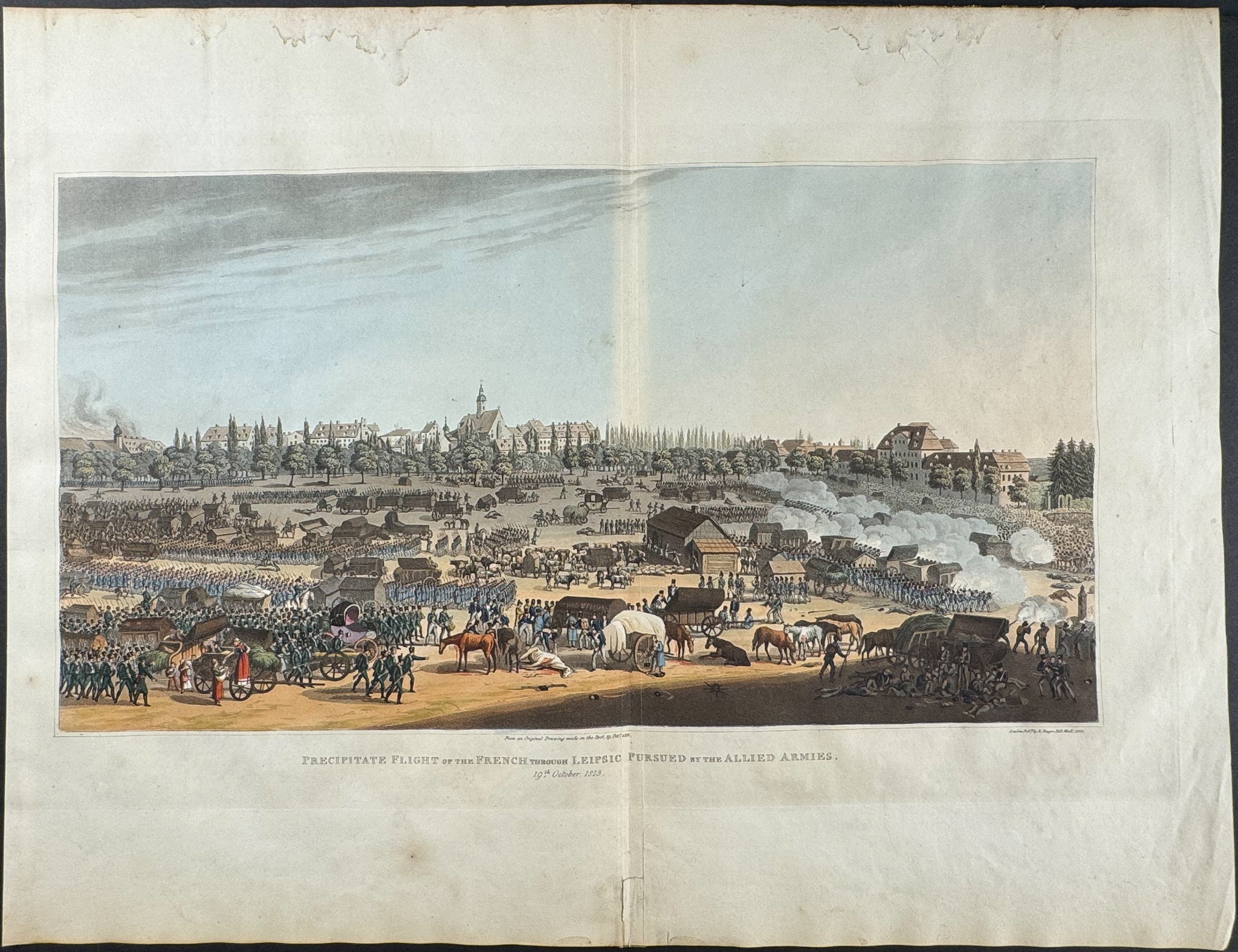 Precipitate Flight of the French through Leipsic Pursued by the Allied Armies