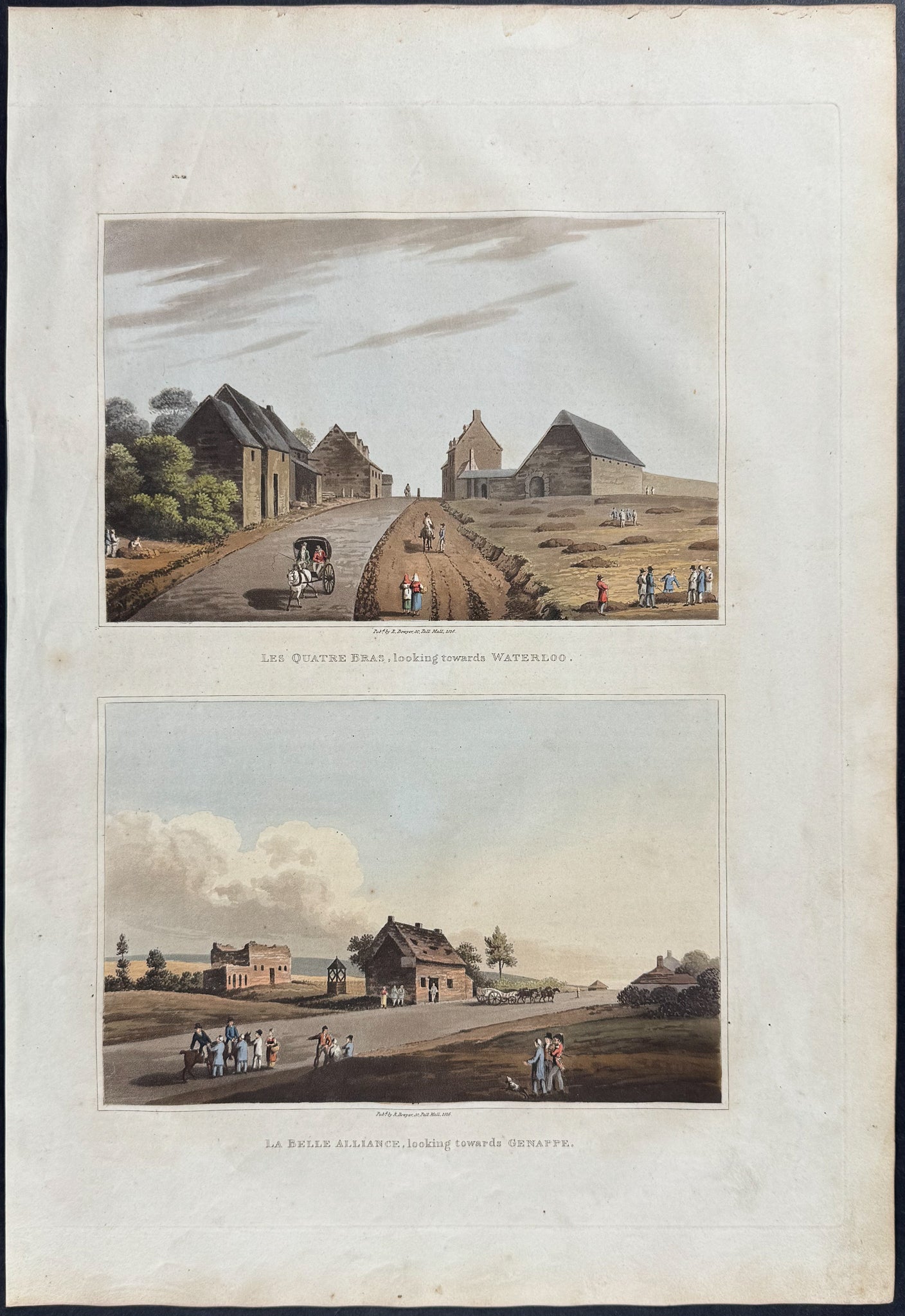 Les Quatre Bras, looking towards Waterloo / La Belle Allianced, looking towards Genappe