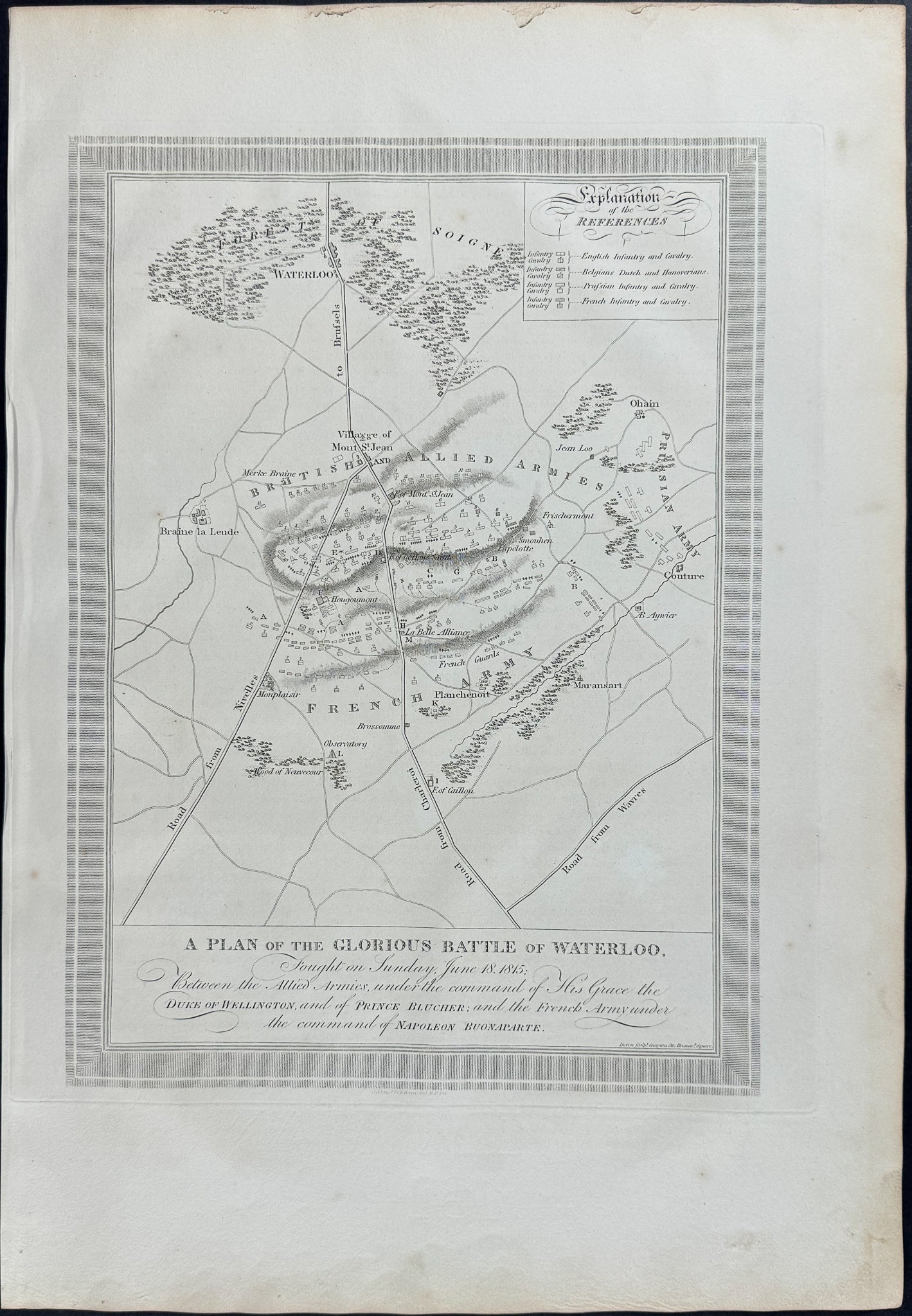 A Plan of the Glorious Battle of Waterloo