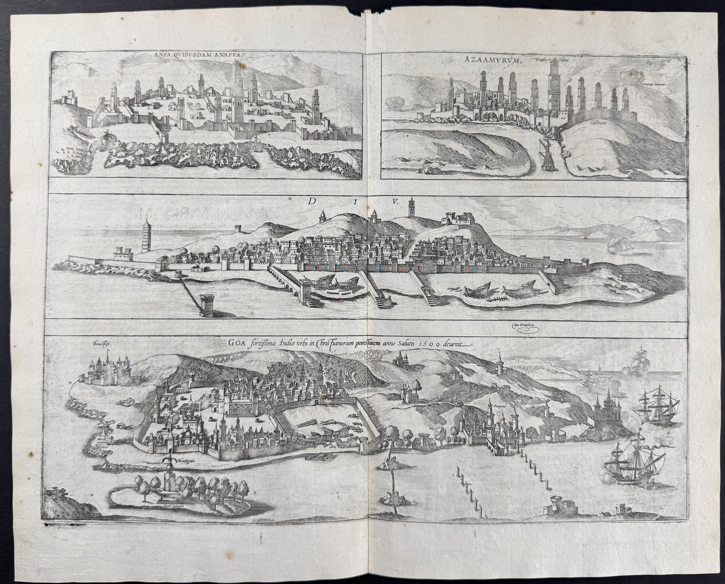 Views of Casablanca (Anfa), Azemmour (Azamor), Diu, Old Goa (Velha Goa)