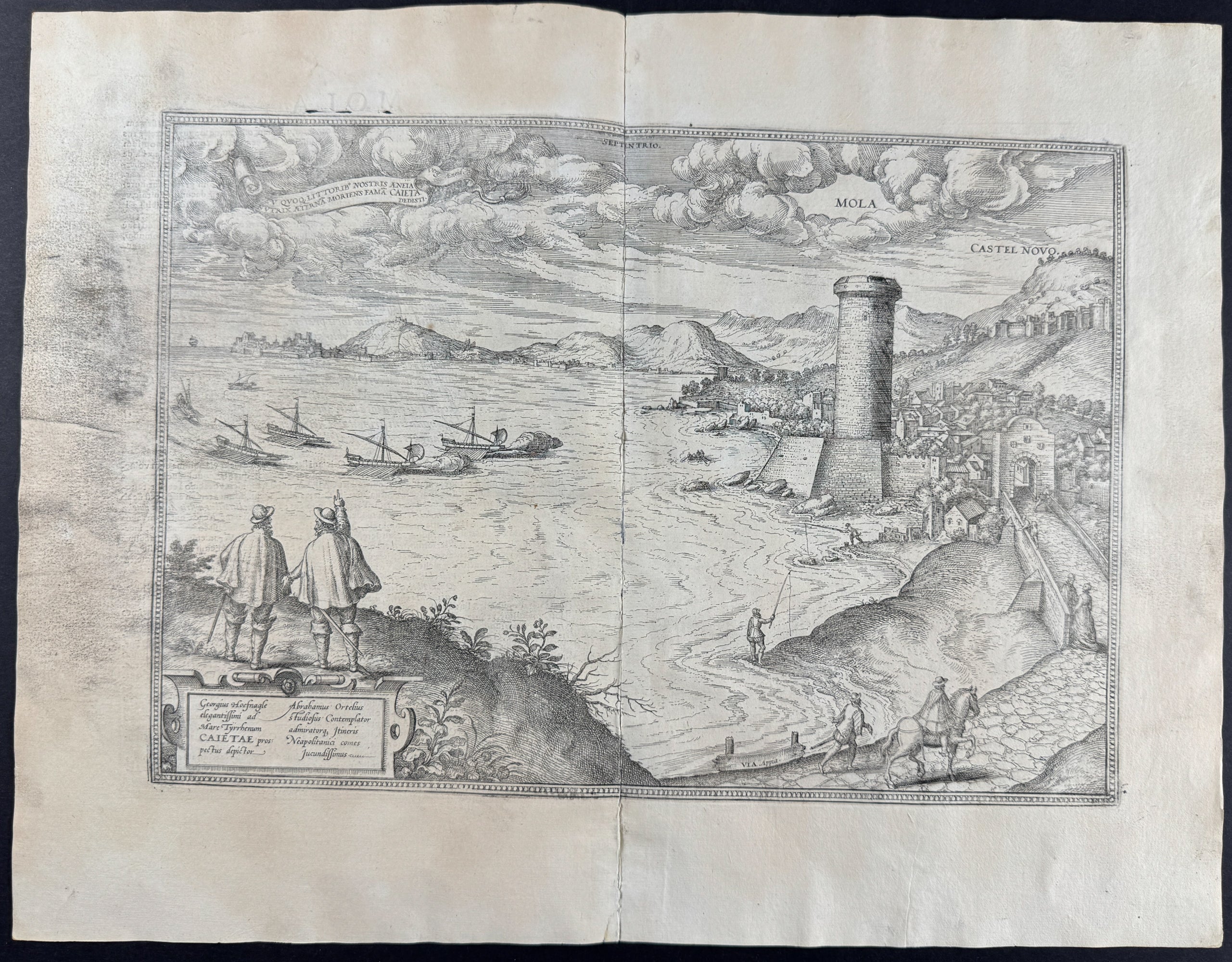 View of Gulf of Gaeta with Mola and Castel Novo, Italy