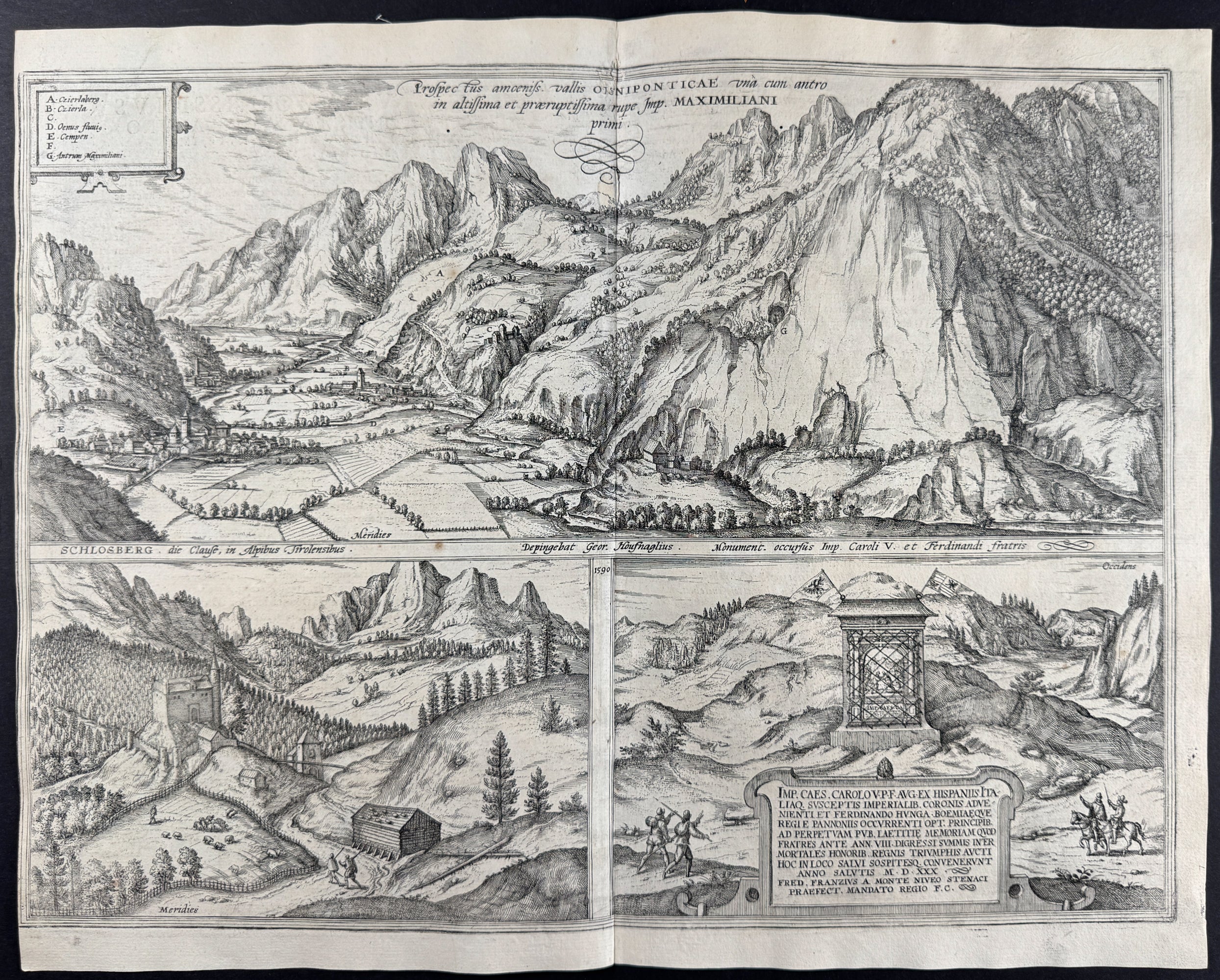 Views of Austria: Innvalley, Schlosberg, Monument for Emperor Carolus V