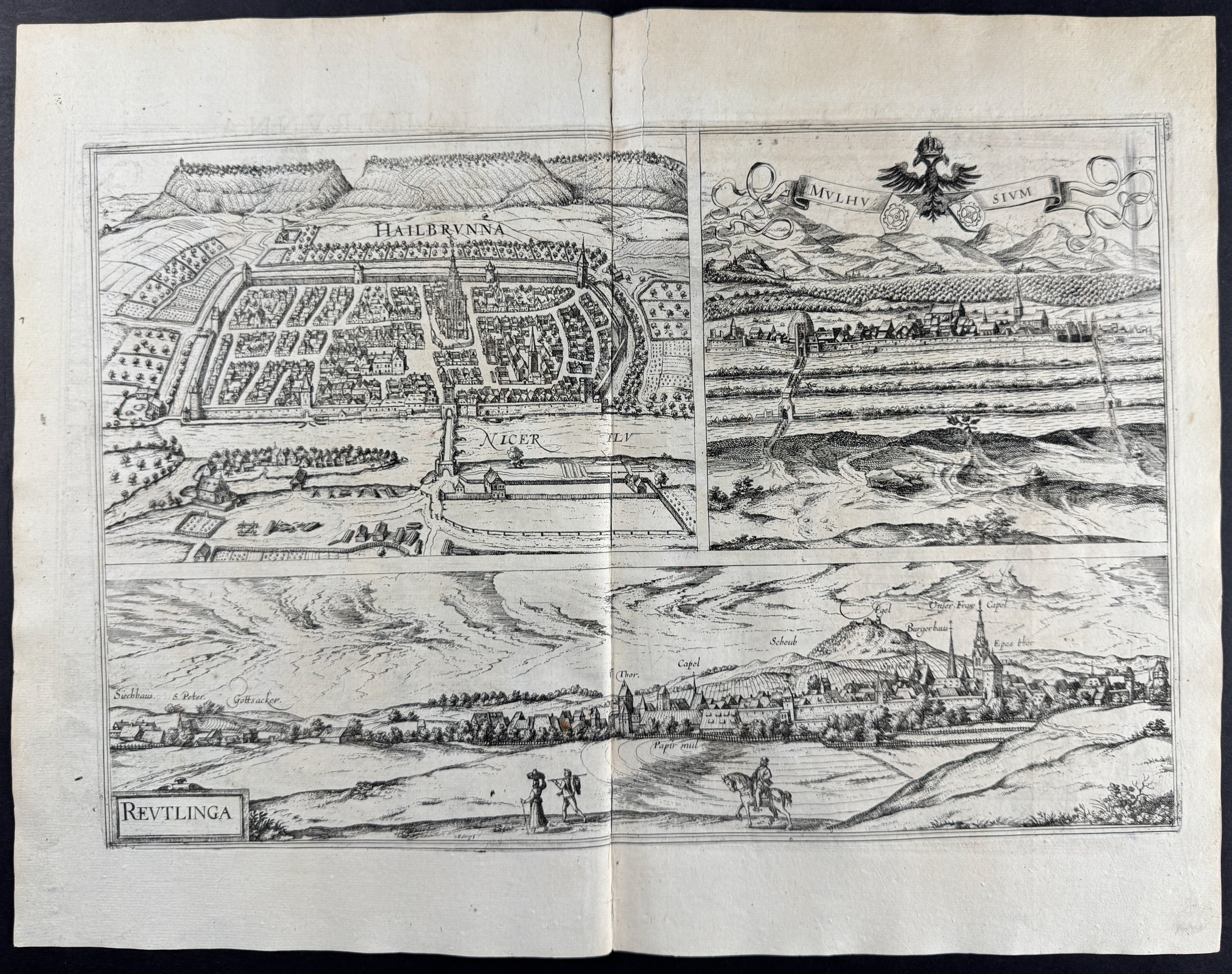 Views of Germany: Hailbrunna, Mulhusium, Reutlinga