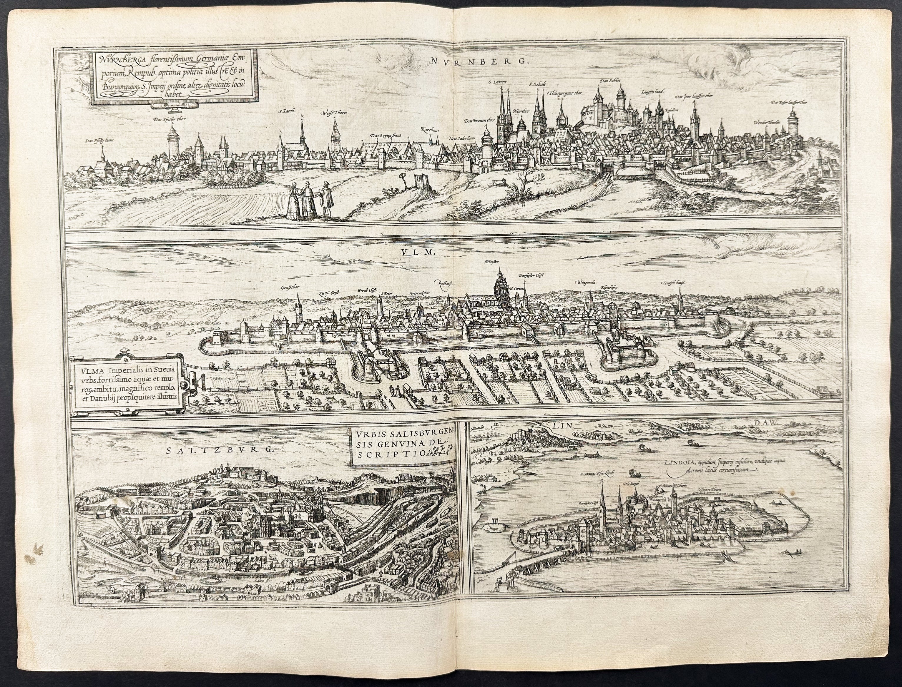 Views of Germany and Austria: Nuremberg, Ulm, Salzburg, Lindau