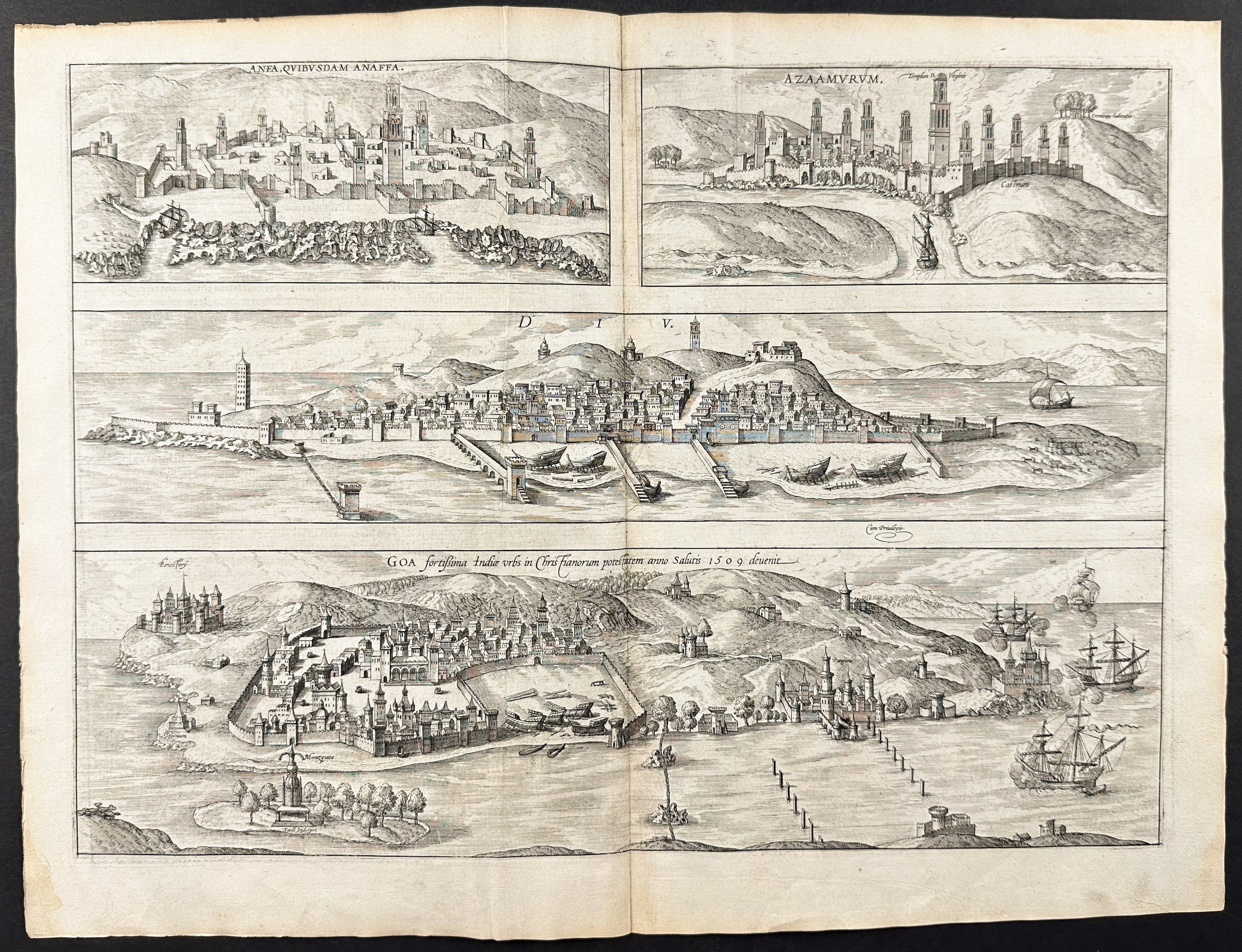 Views of Casablanca (Anfa), Azemmour (Azamor), Diu, Old Goa (Velha Goa)