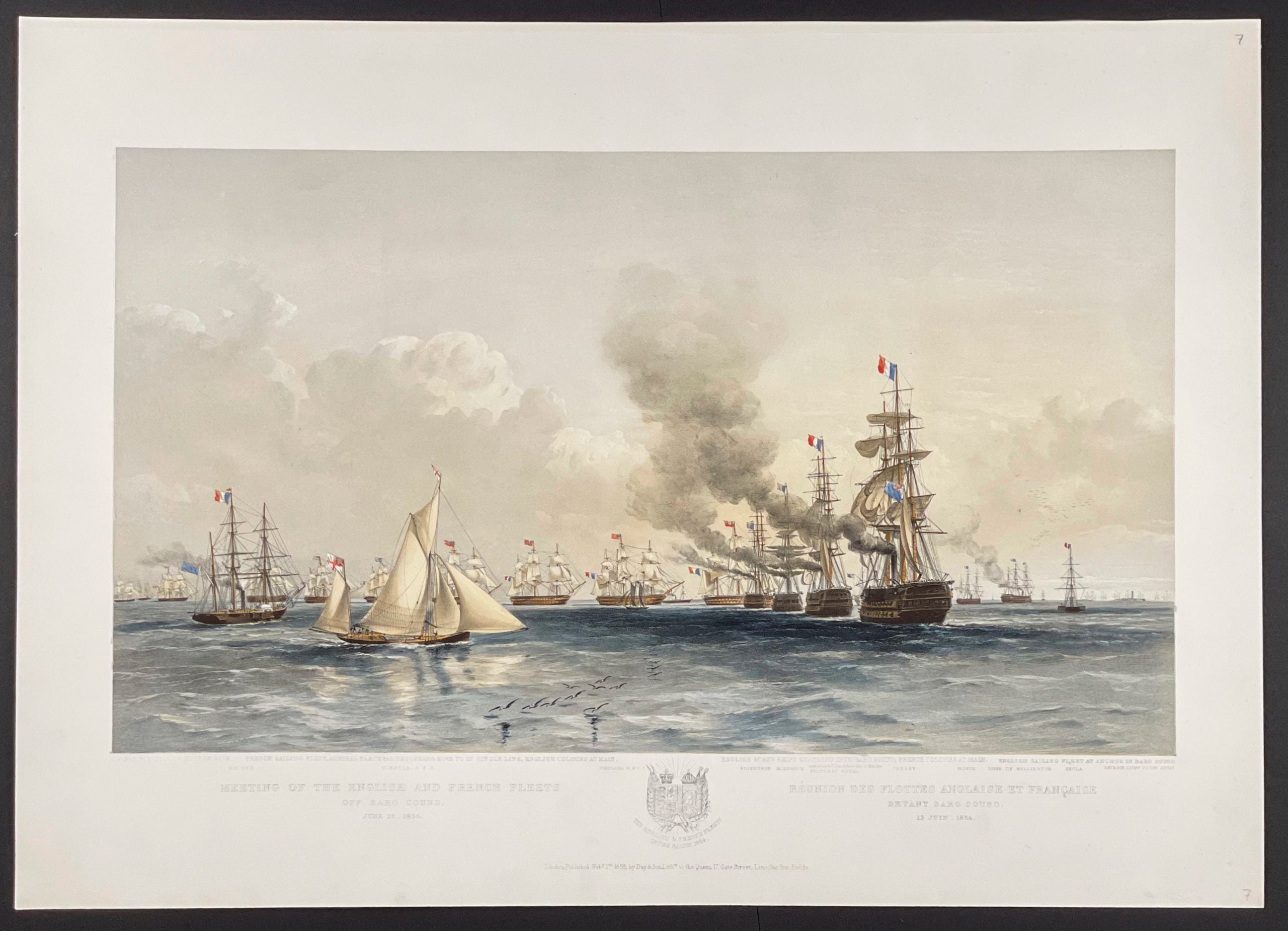 Meeting of the French and English Fleets off Baro Sound, Gulf of Finland - June 13, 1854