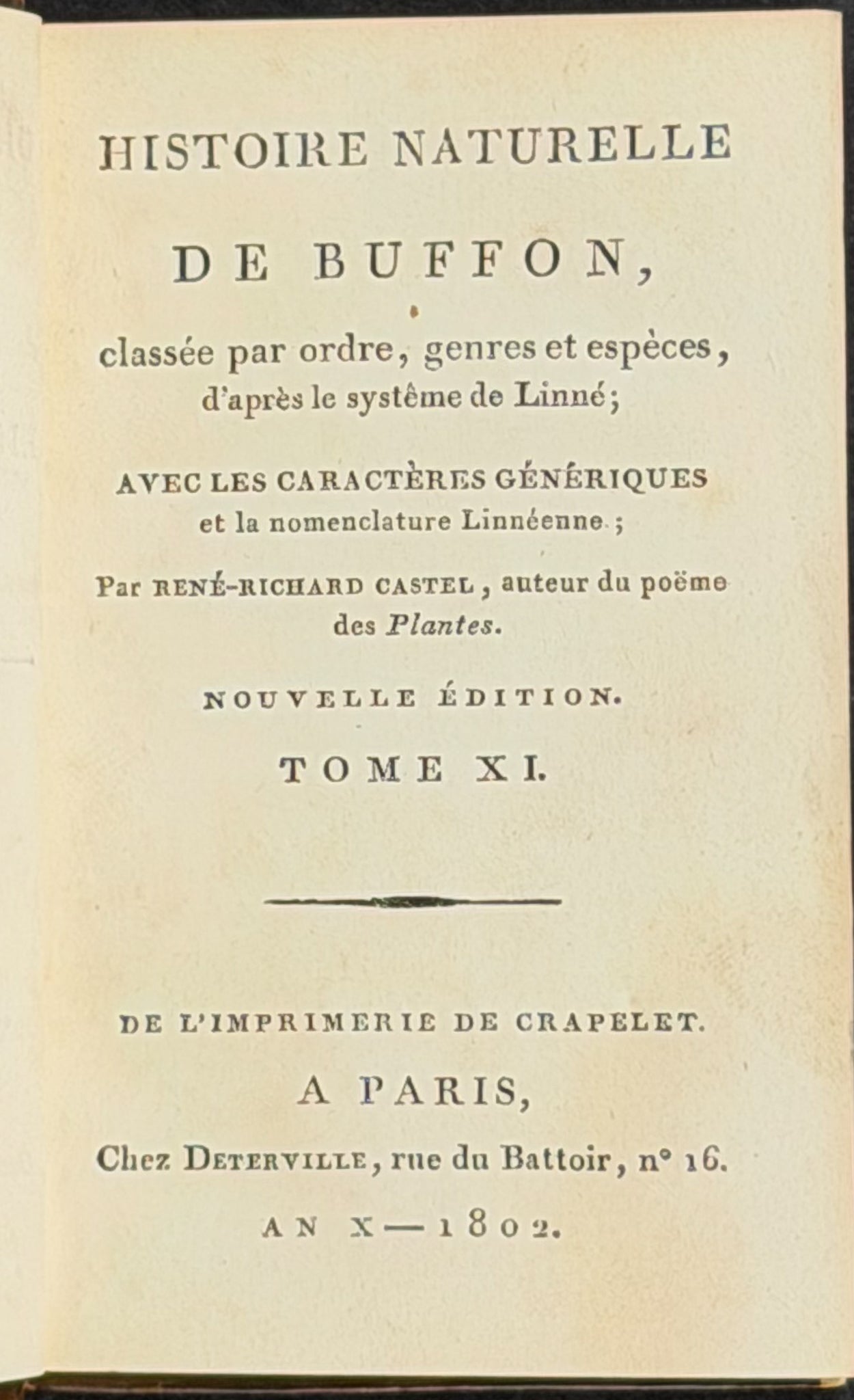 Buffon's Histoire Naturelle - 16 Volumes with 123 Originally Hand Colored Engravings
