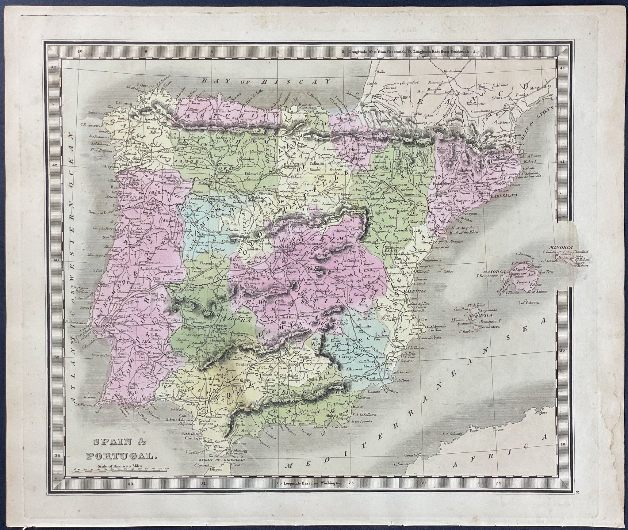 Map of Spain & Portugal