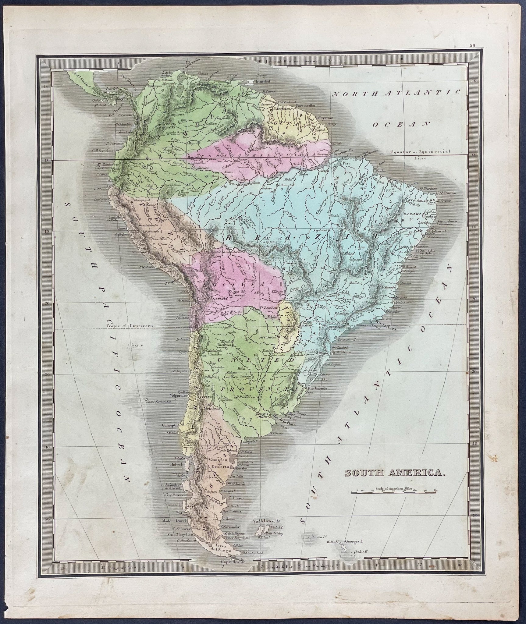 Map of South America