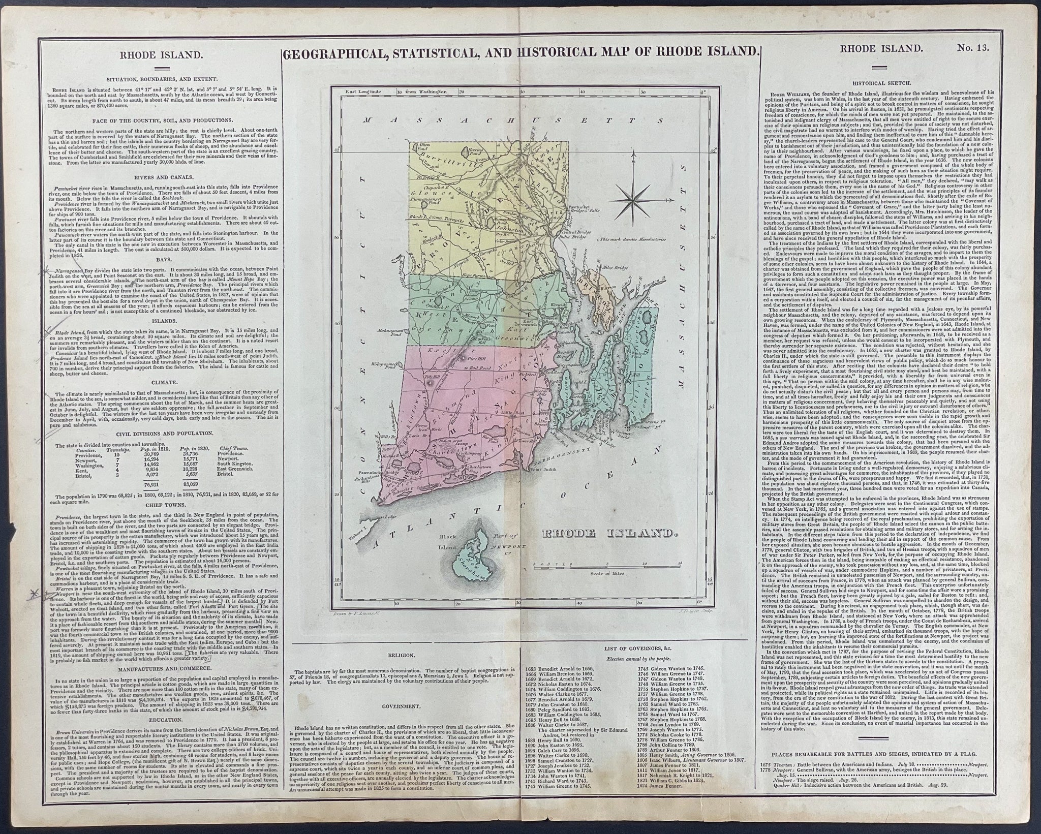 Map of Rhode Island