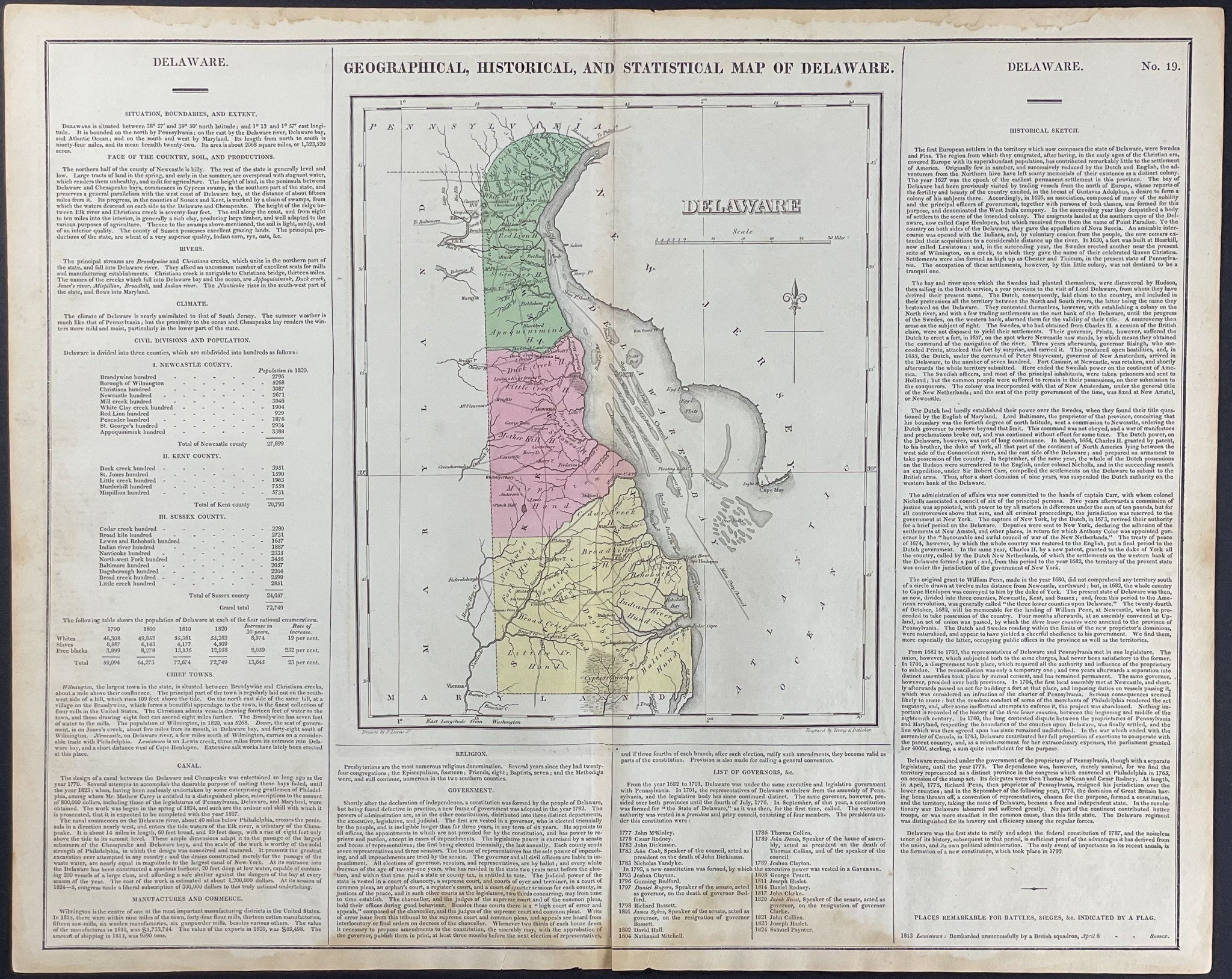 Map of Delaware