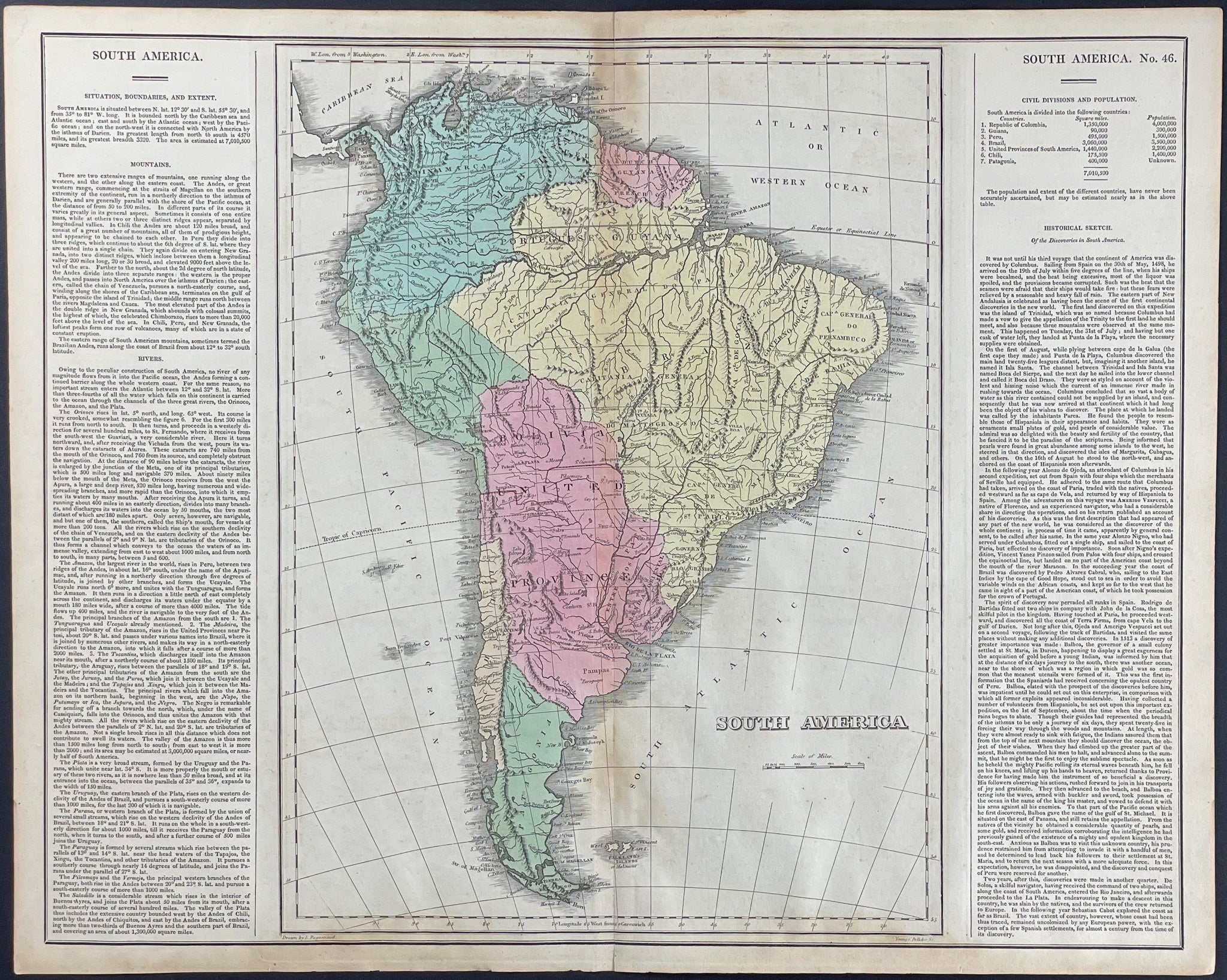 Map of South America