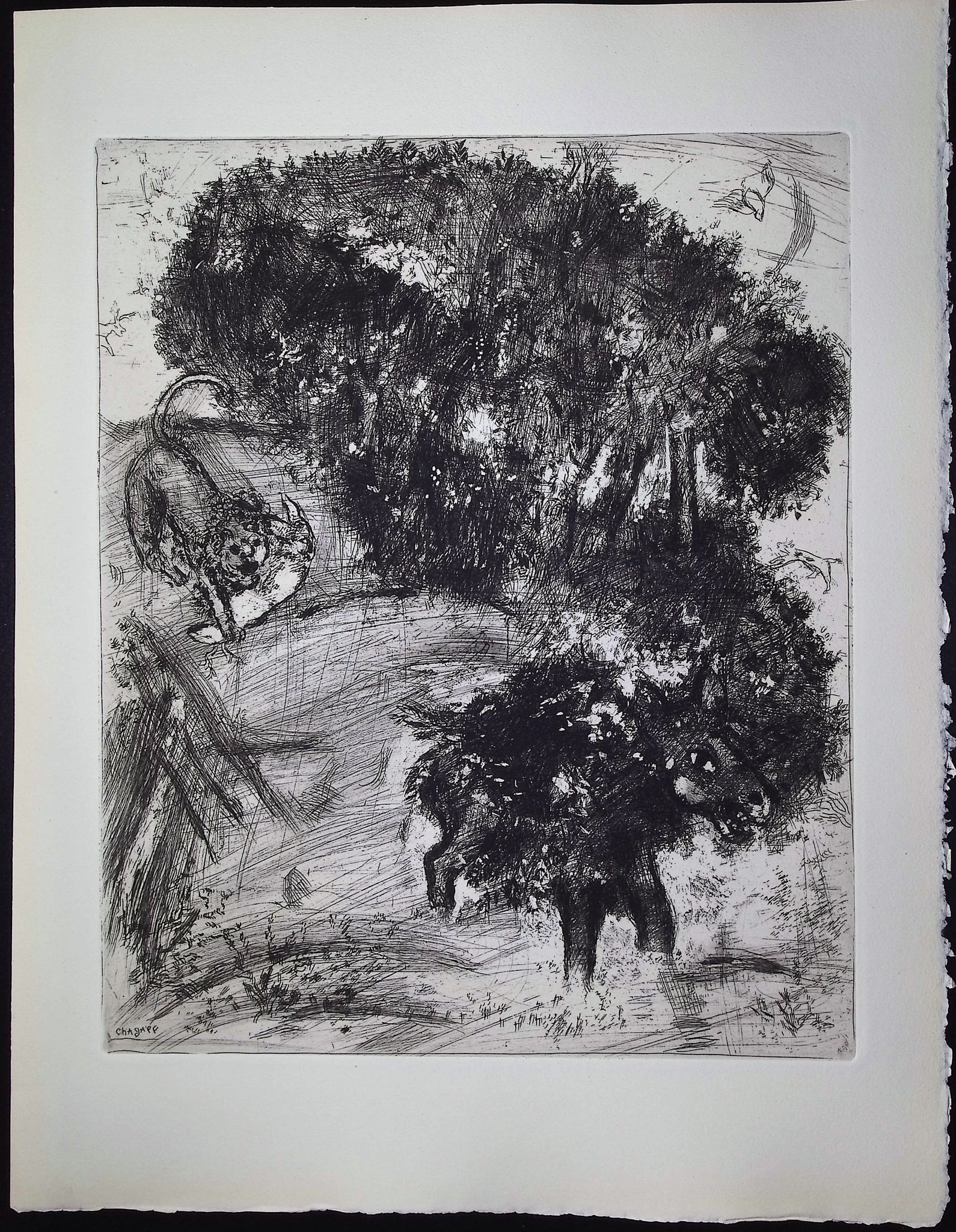 The Lion and the Donkey Hunting [Le Lion & l'Ane chassant]