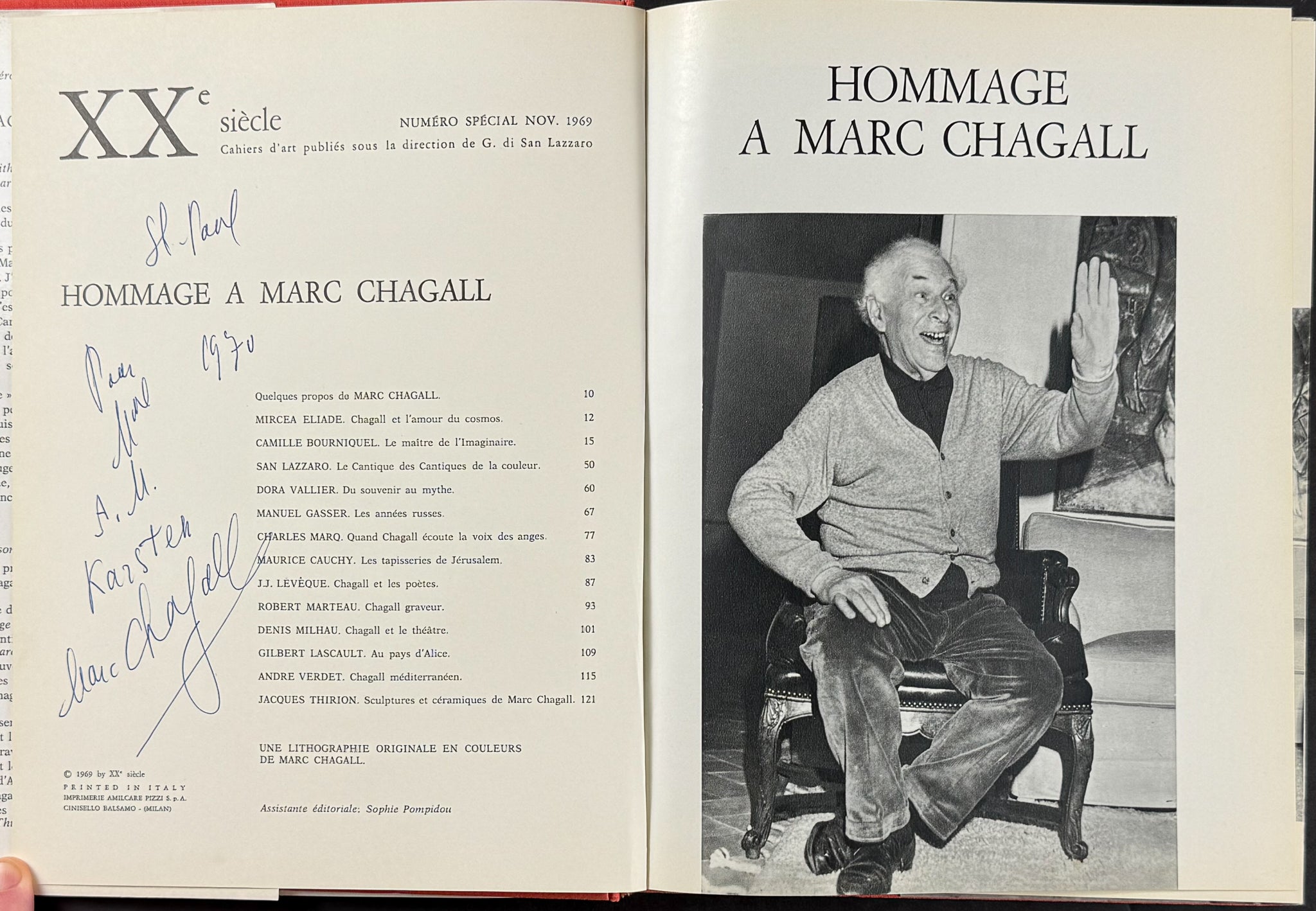 Marc Chagall's Hommage - Signed, One Original Lithograph