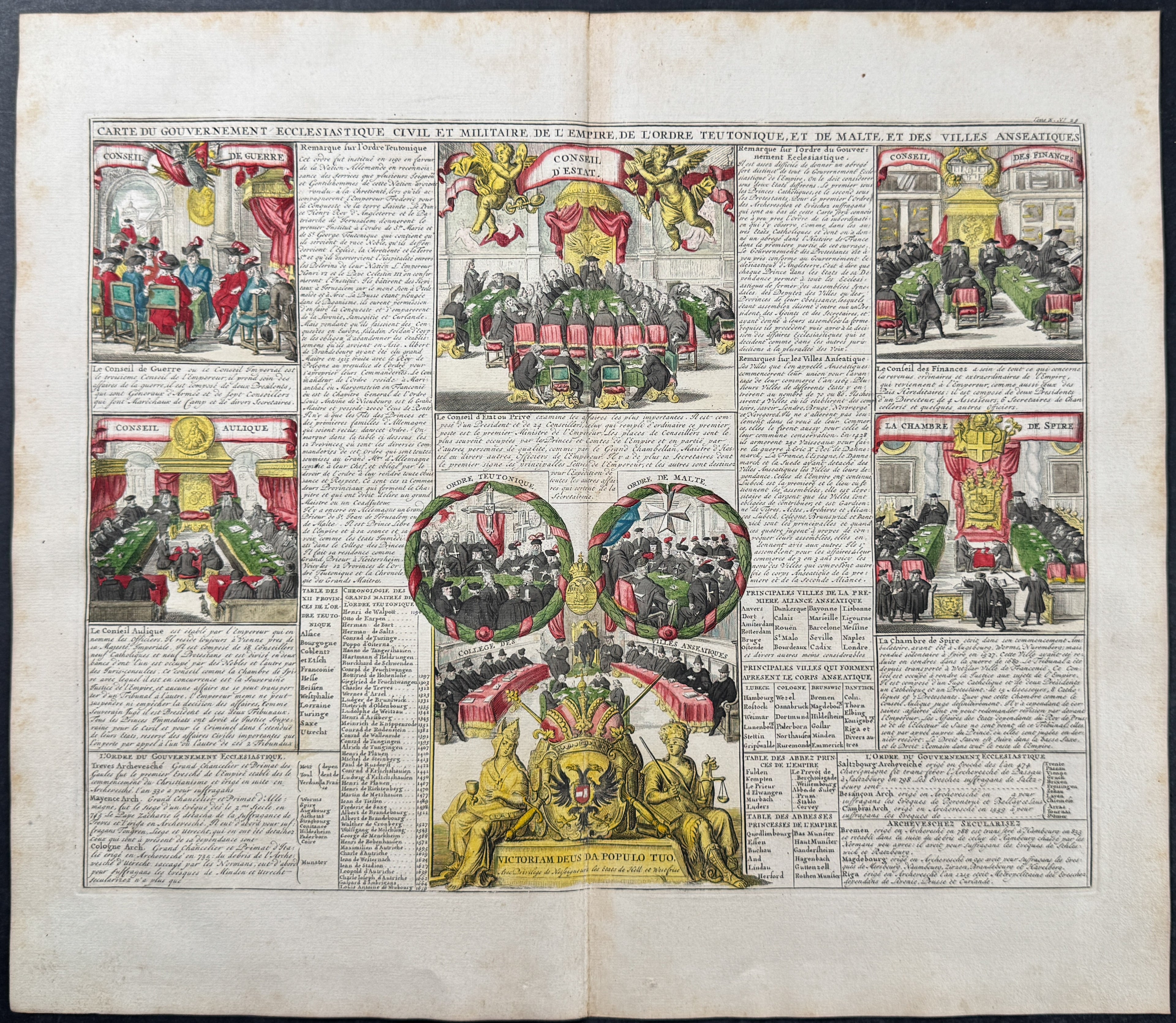 Teutonic Order Government in Session (Carte du Governement Ecclesiastique Civil et Militaire…)