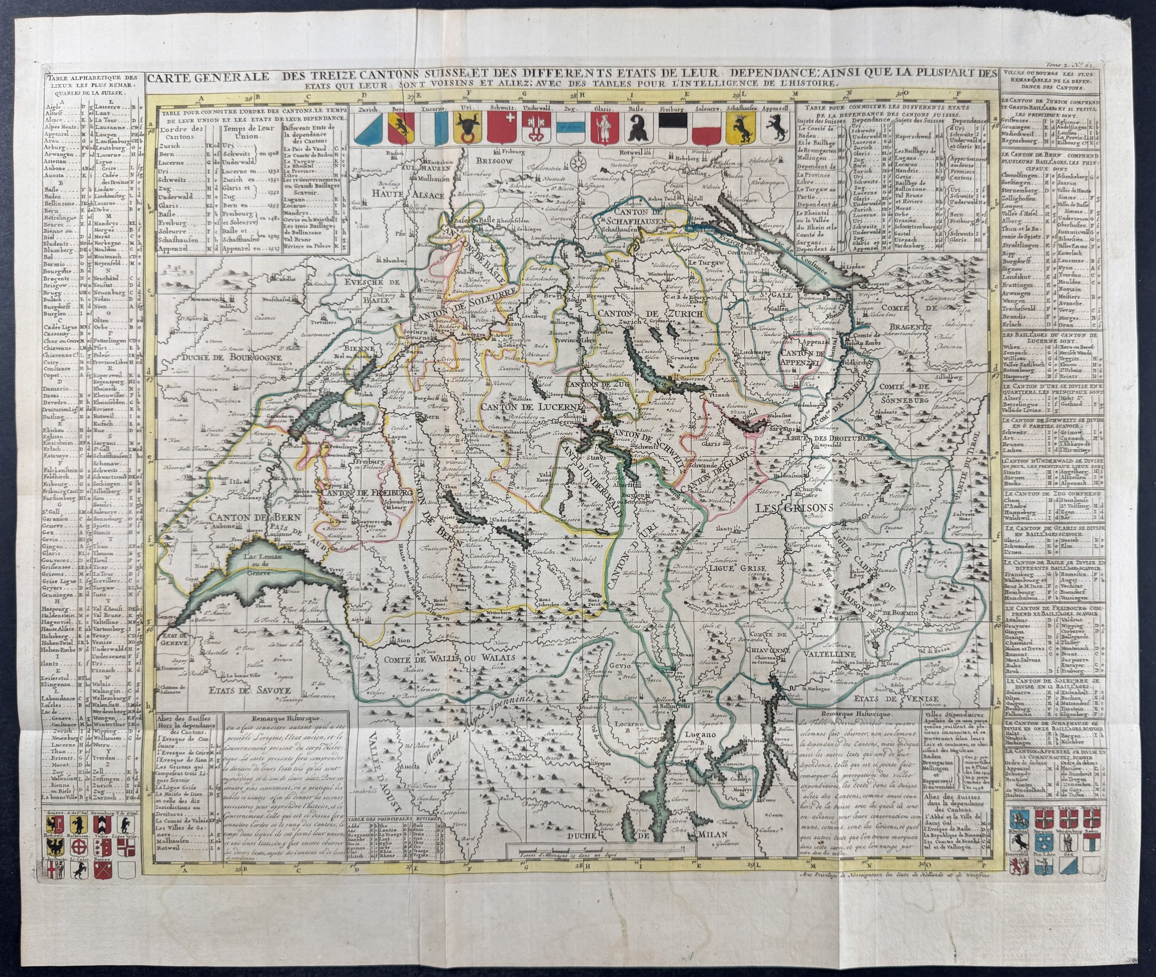 Map of Switzerland with Coats of Arms