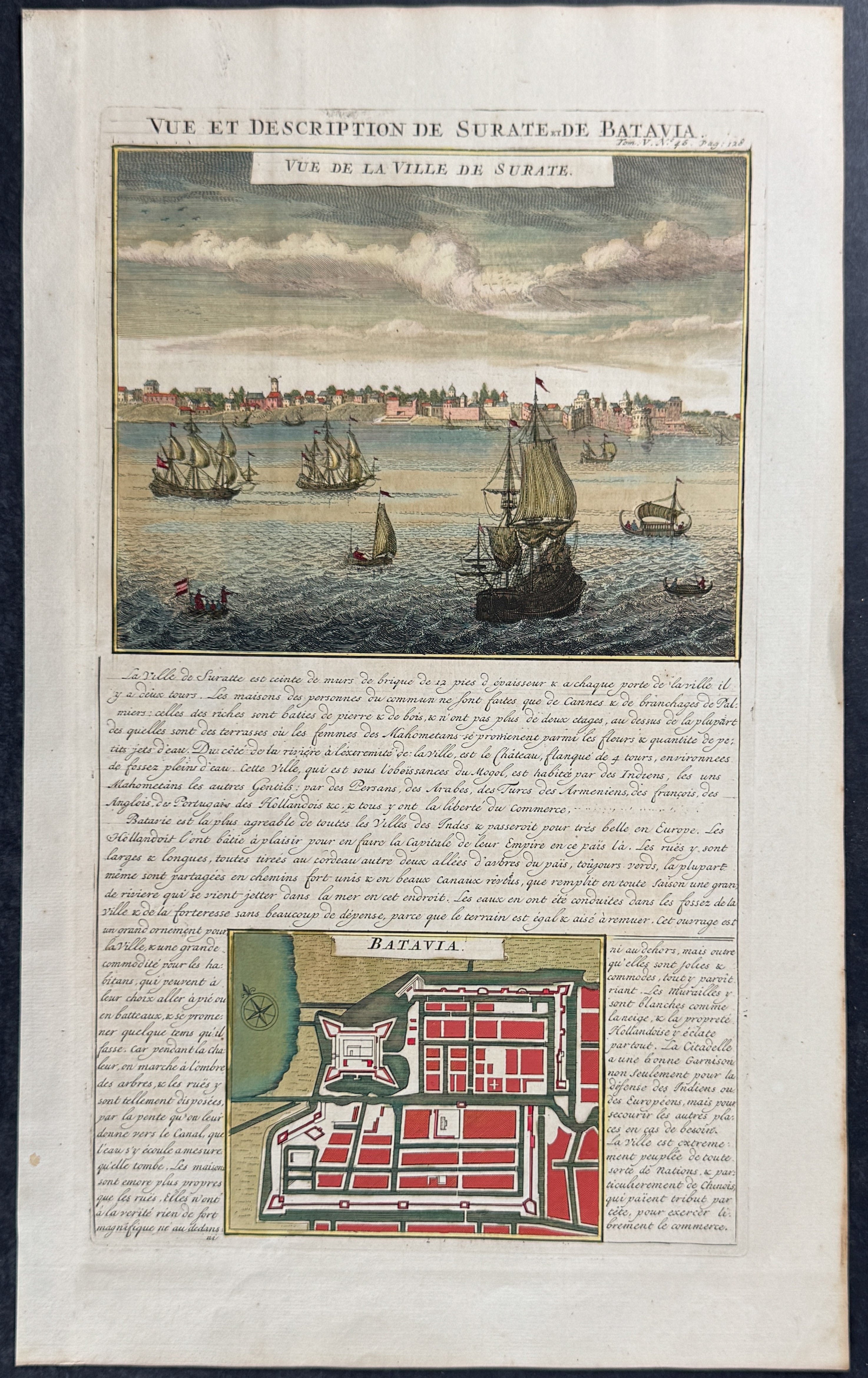 View of Surate & Plan of Batavia