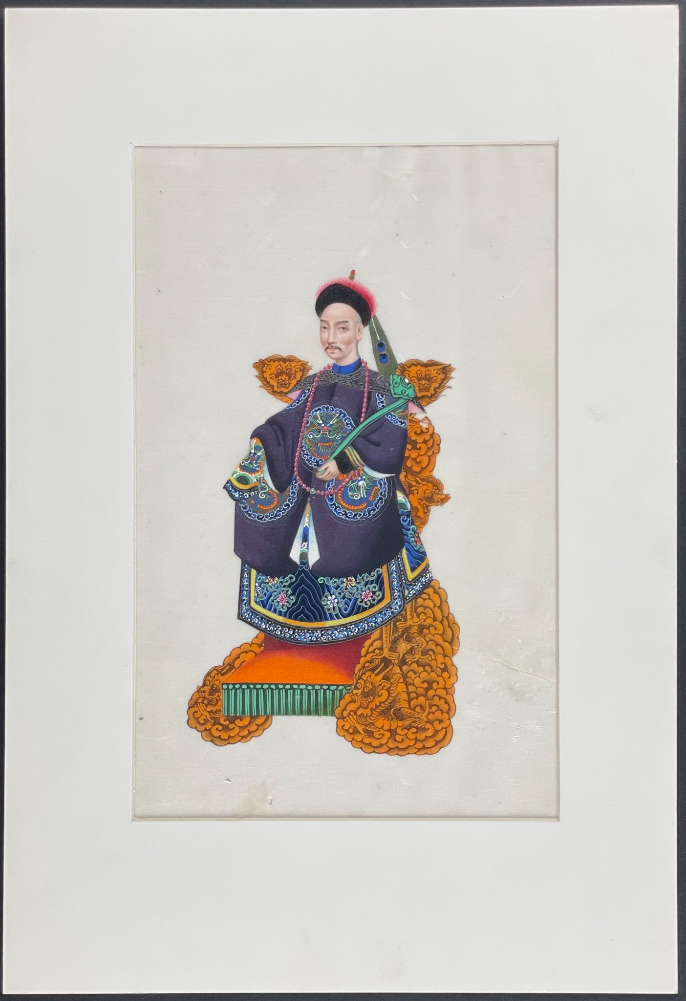 Art Box with 9 Original Paintings on Rice Paper of Chinese Costumes