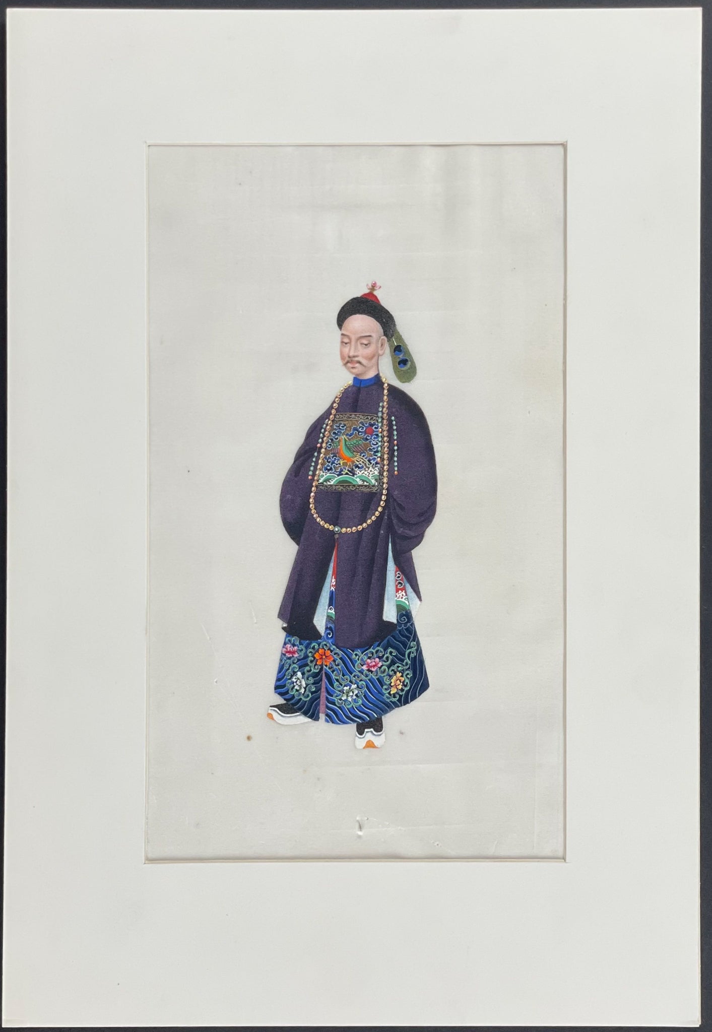 Art Box with 9 Original Paintings on Rice Paper of Chinese Costumes