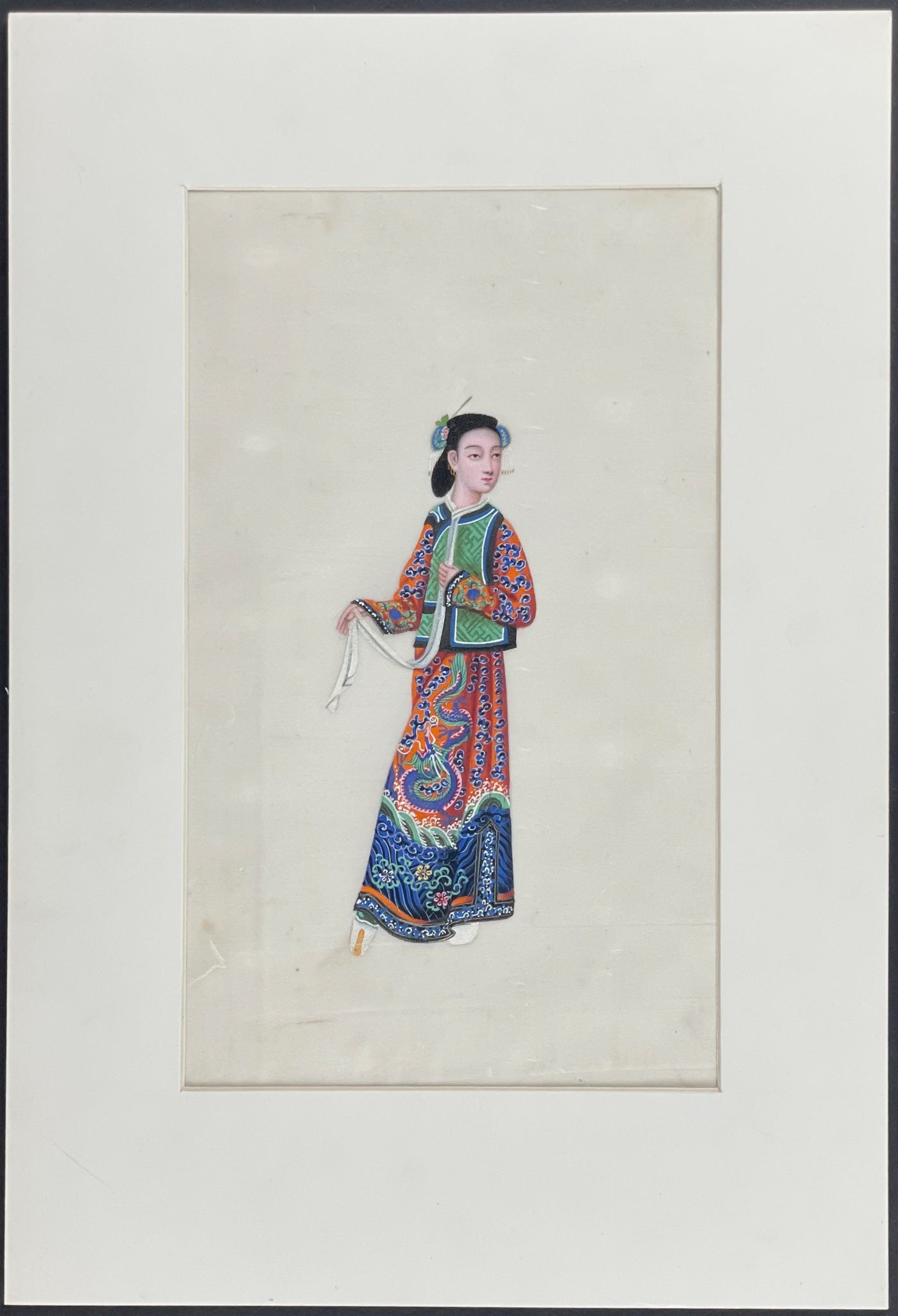 Art Box with 9 Original Paintings on Rice Paper of Chinese Costumes