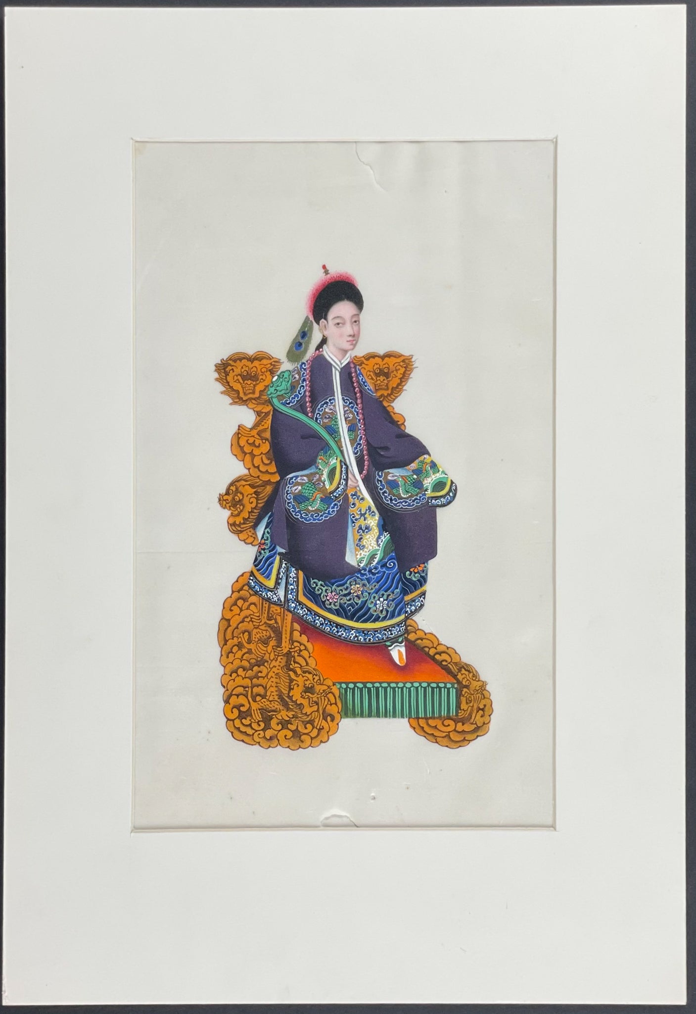 Art Box with 9 Original Paintings on Rice Paper of Chinese Costumes