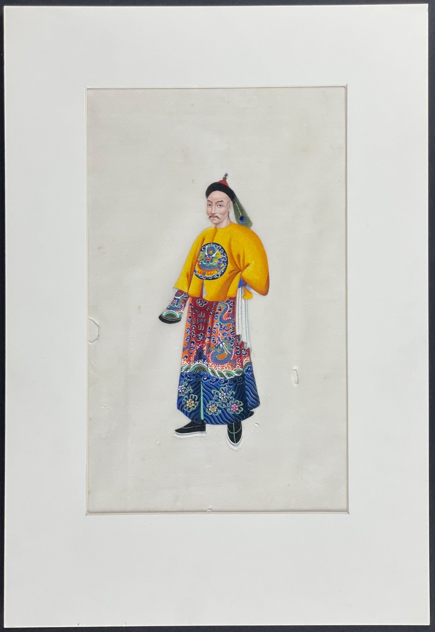 Art Box with 9 Original Paintings on Rice Paper of Chinese Costumes
