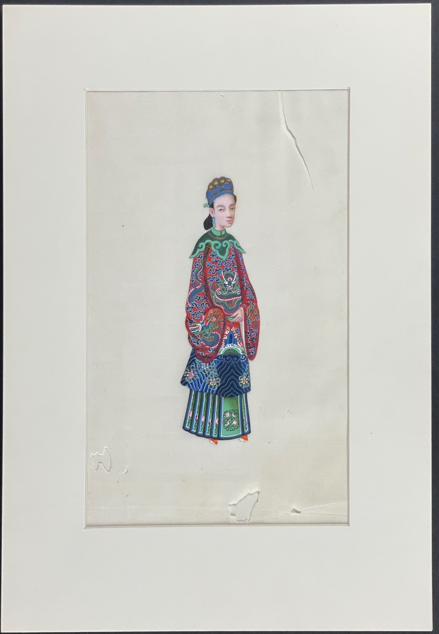 Art Box with 9 Original Paintings on Rice Paper of Chinese Costumes