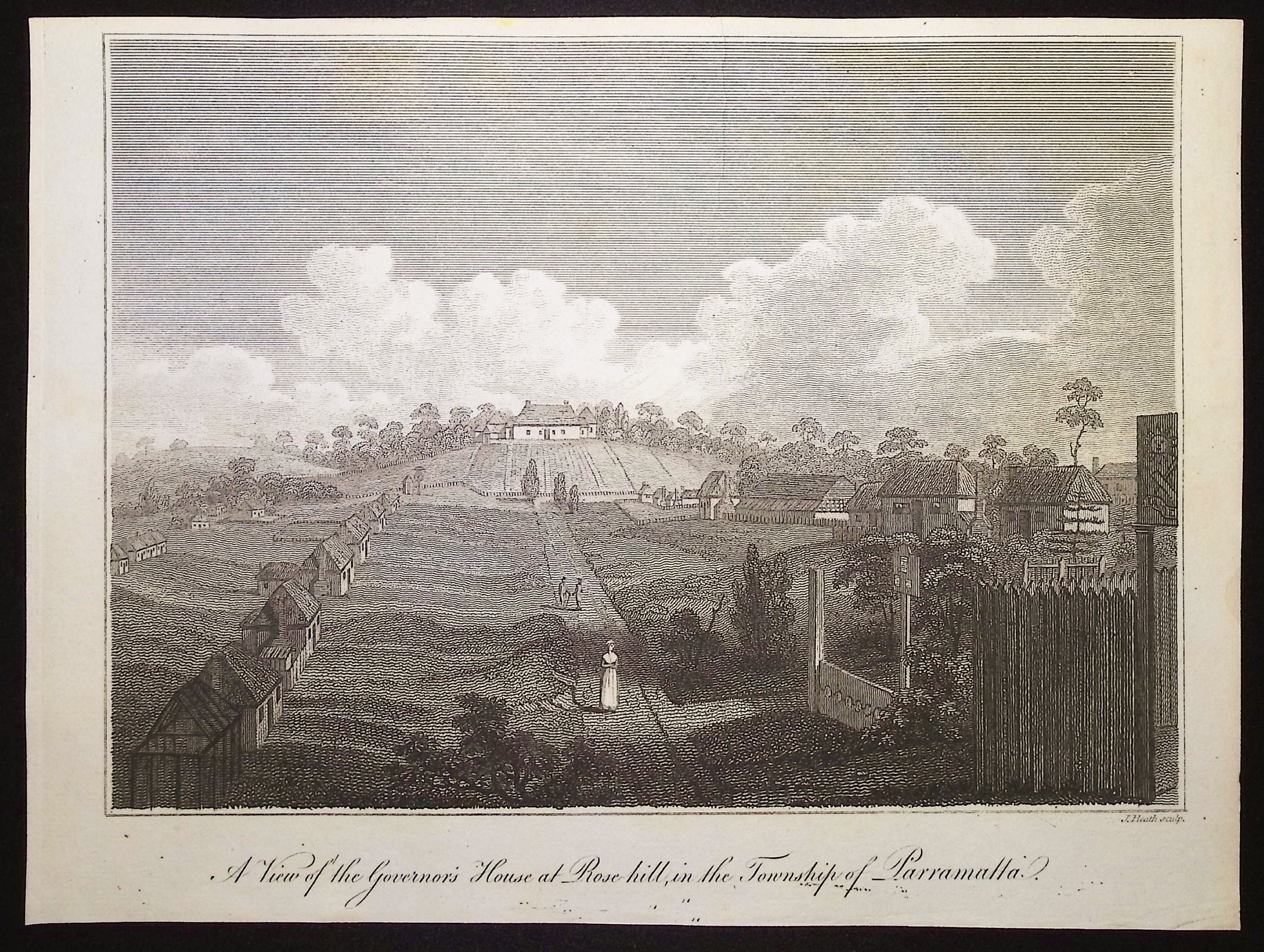 Australia (New Holland): A View of the Governor's House at Rose Hill, in the Township of Parramatta