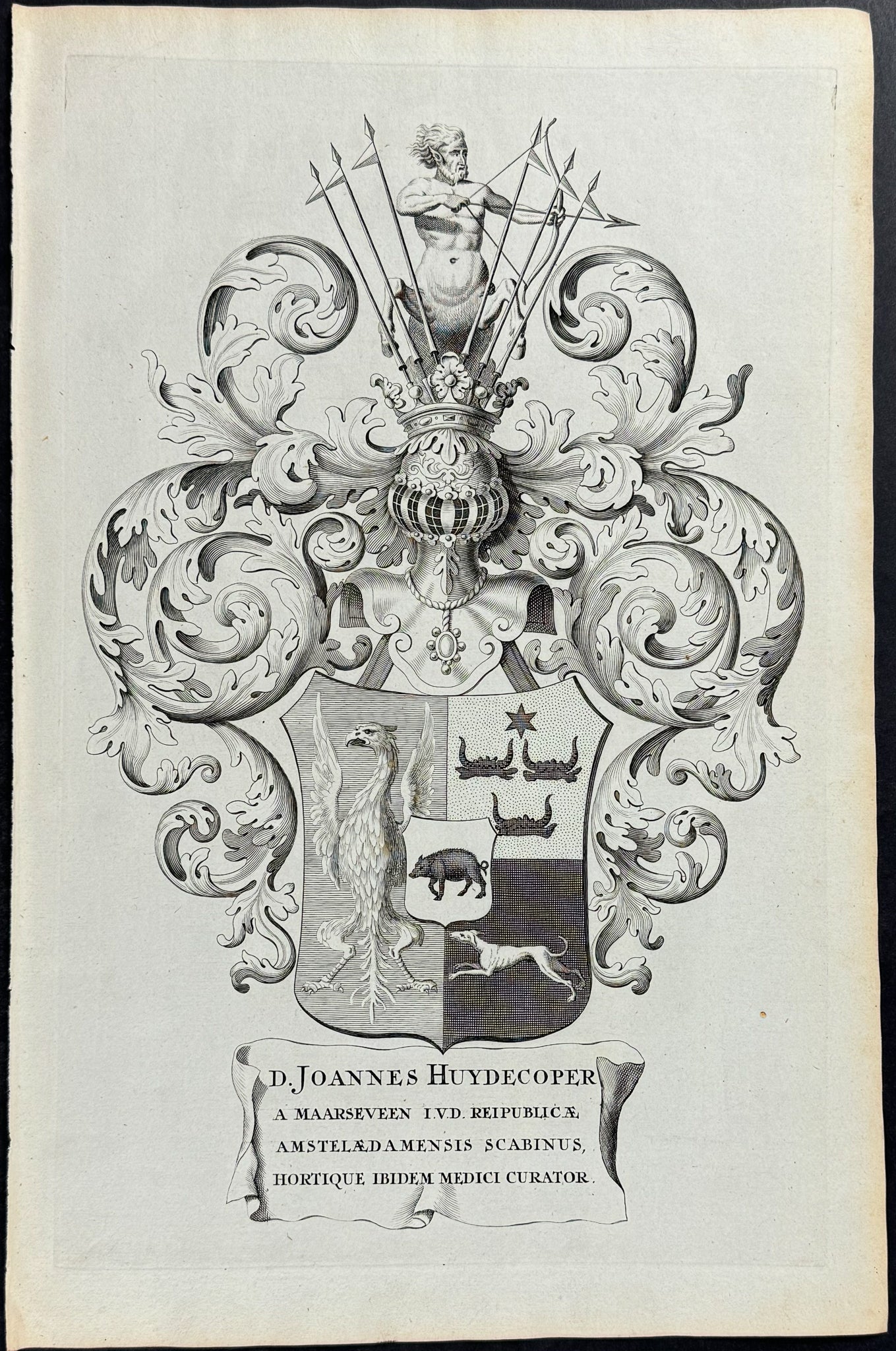 Shield or Crest of Joannes Huydecoper