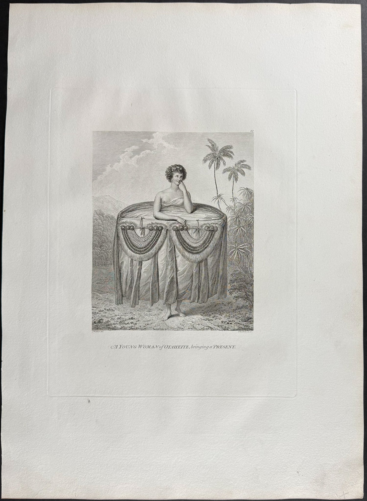A Young Woman of Otaheite, bringing a Present