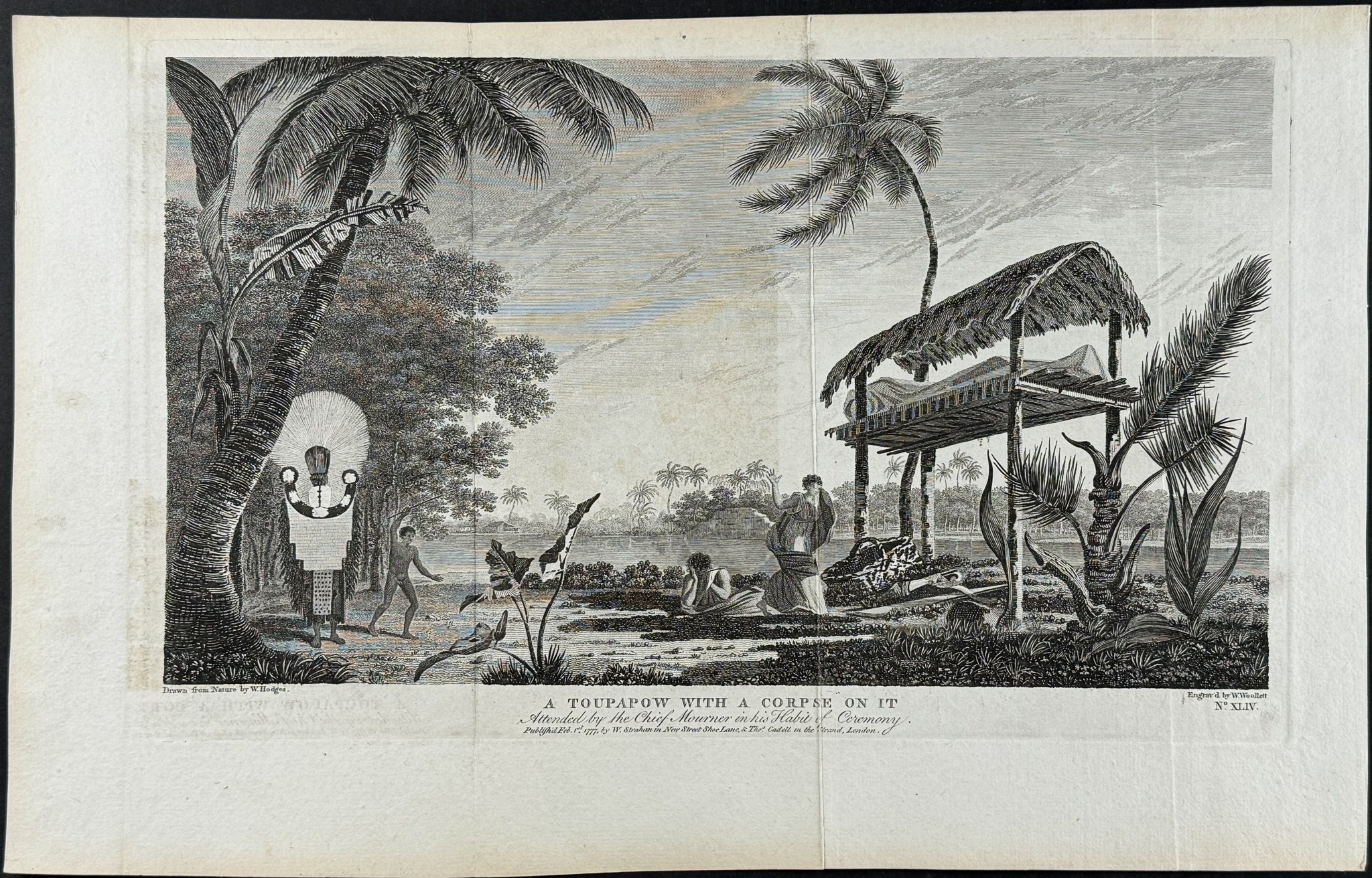A Toupapow with a Corpse on it, Attended by the Chief Mourner in his Habit of Ceremony