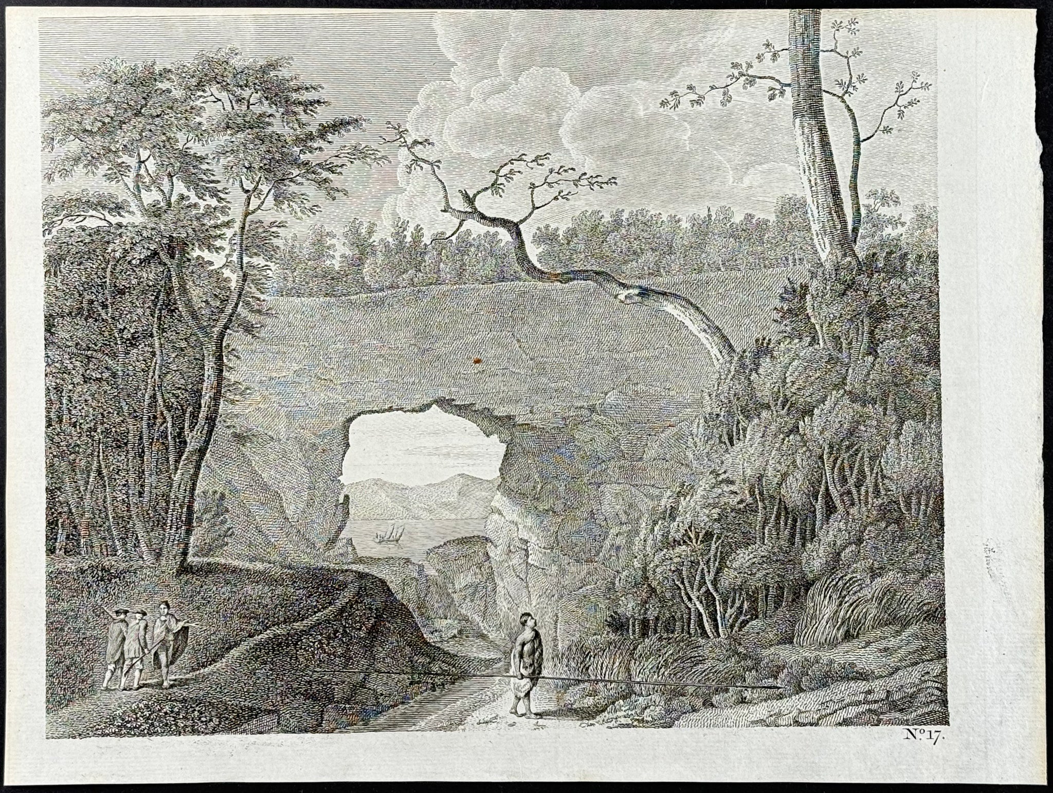 A view of a perforated rock in Tolaga Bay in New Zealand