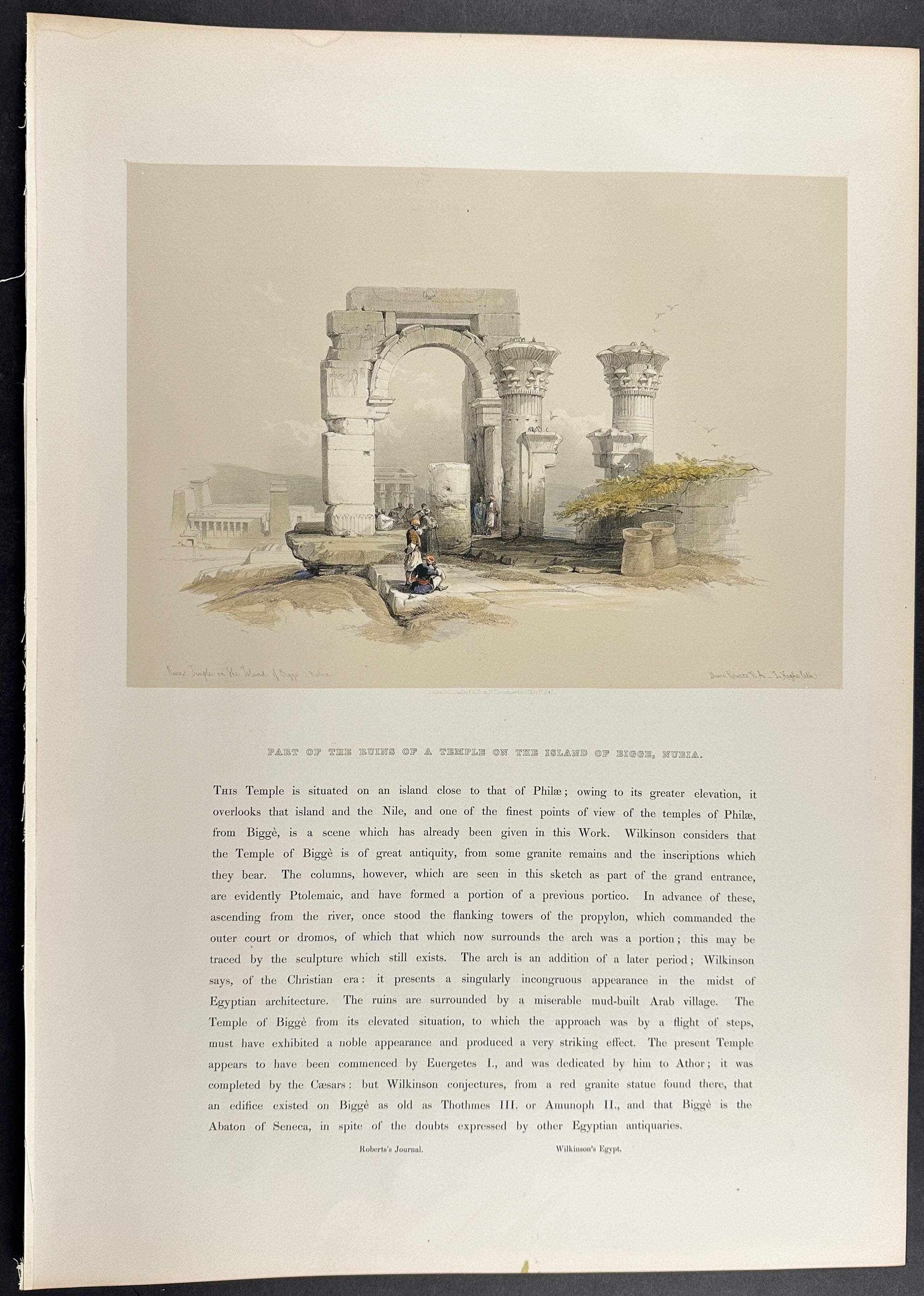 Part of the Ruins of a Temple on the Island of Bigge, Nubia