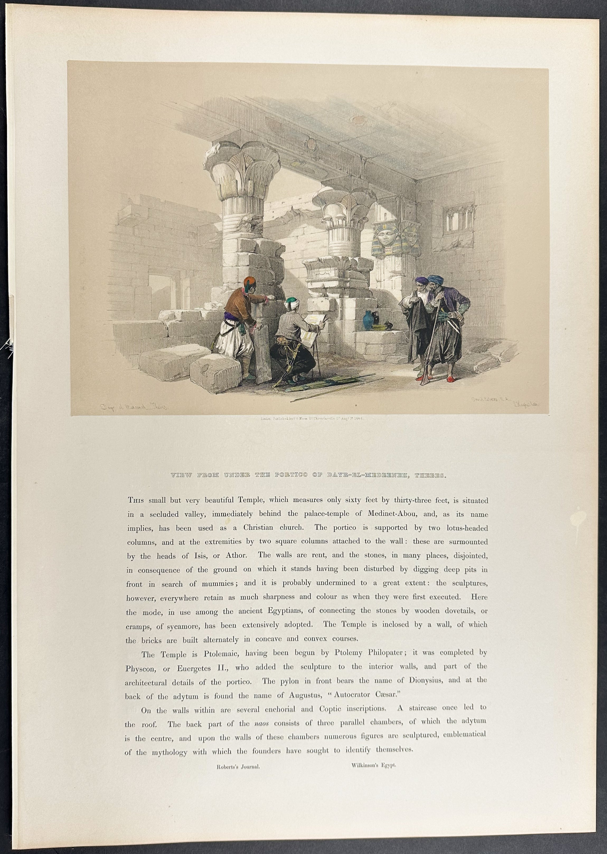 View from under the Portico of Dayr-El-Medeeneh, Thebes
