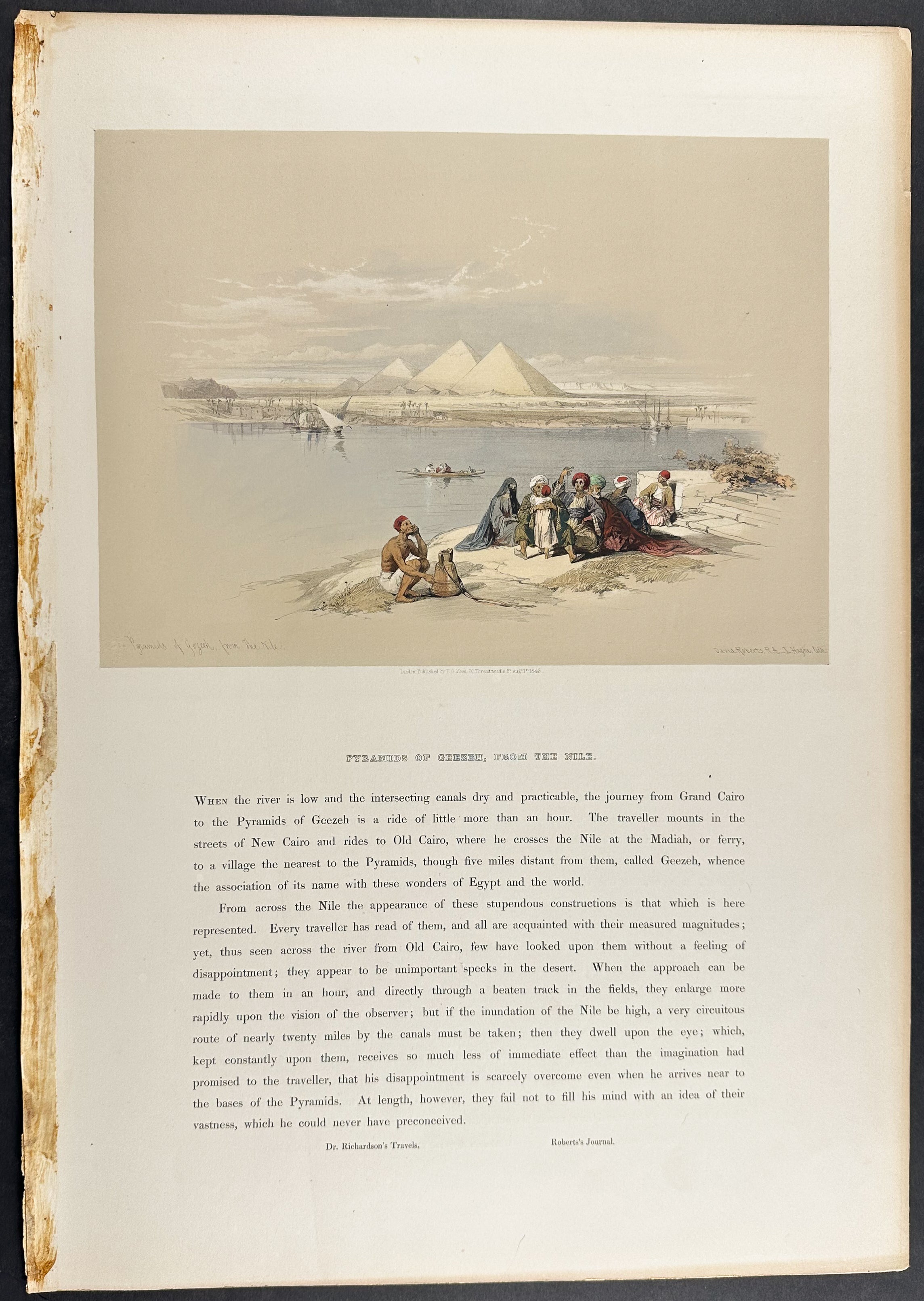 Pyramids of Geezeh, from the Nile